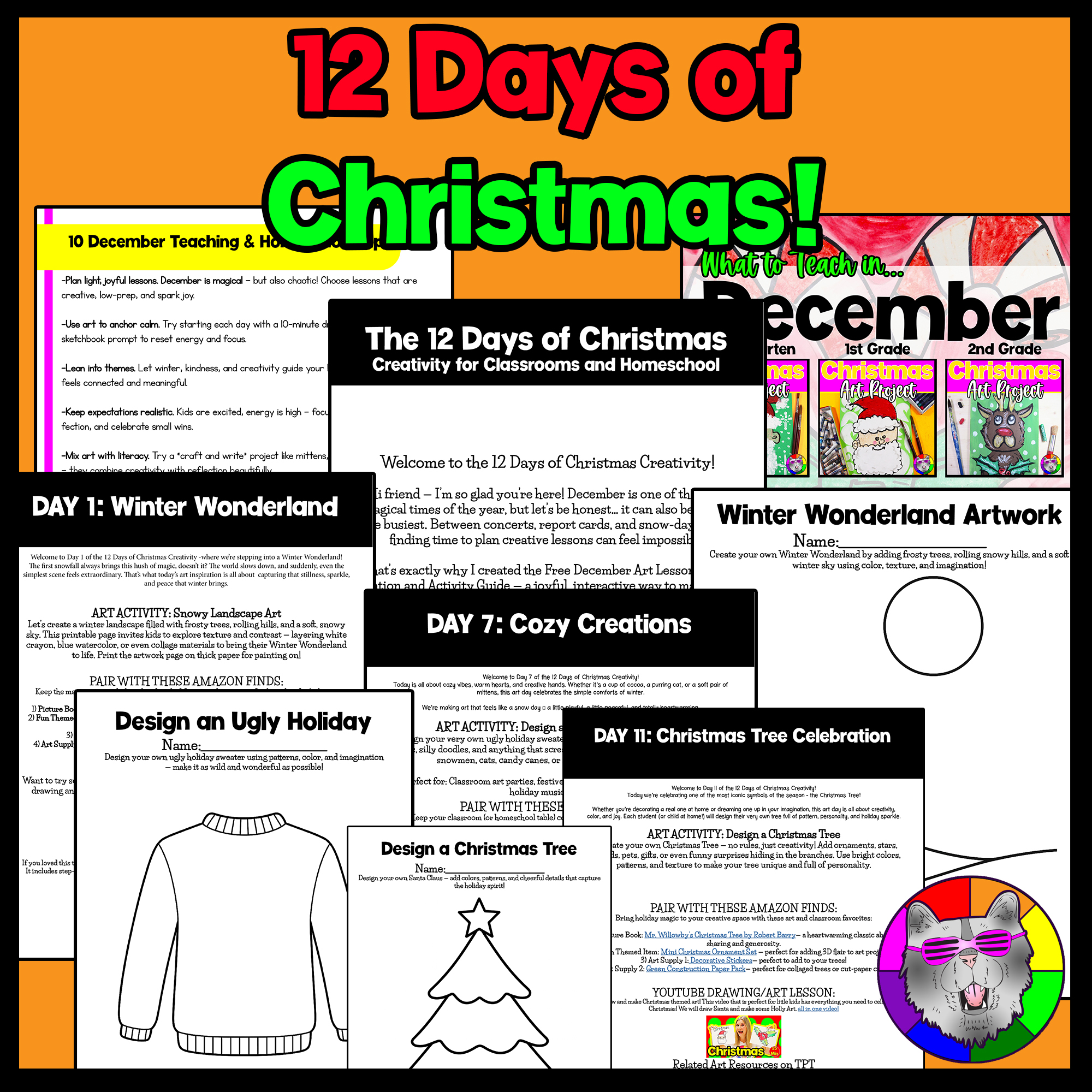12 Days of Christmas: A December Art Inspiration Guide for Teachers