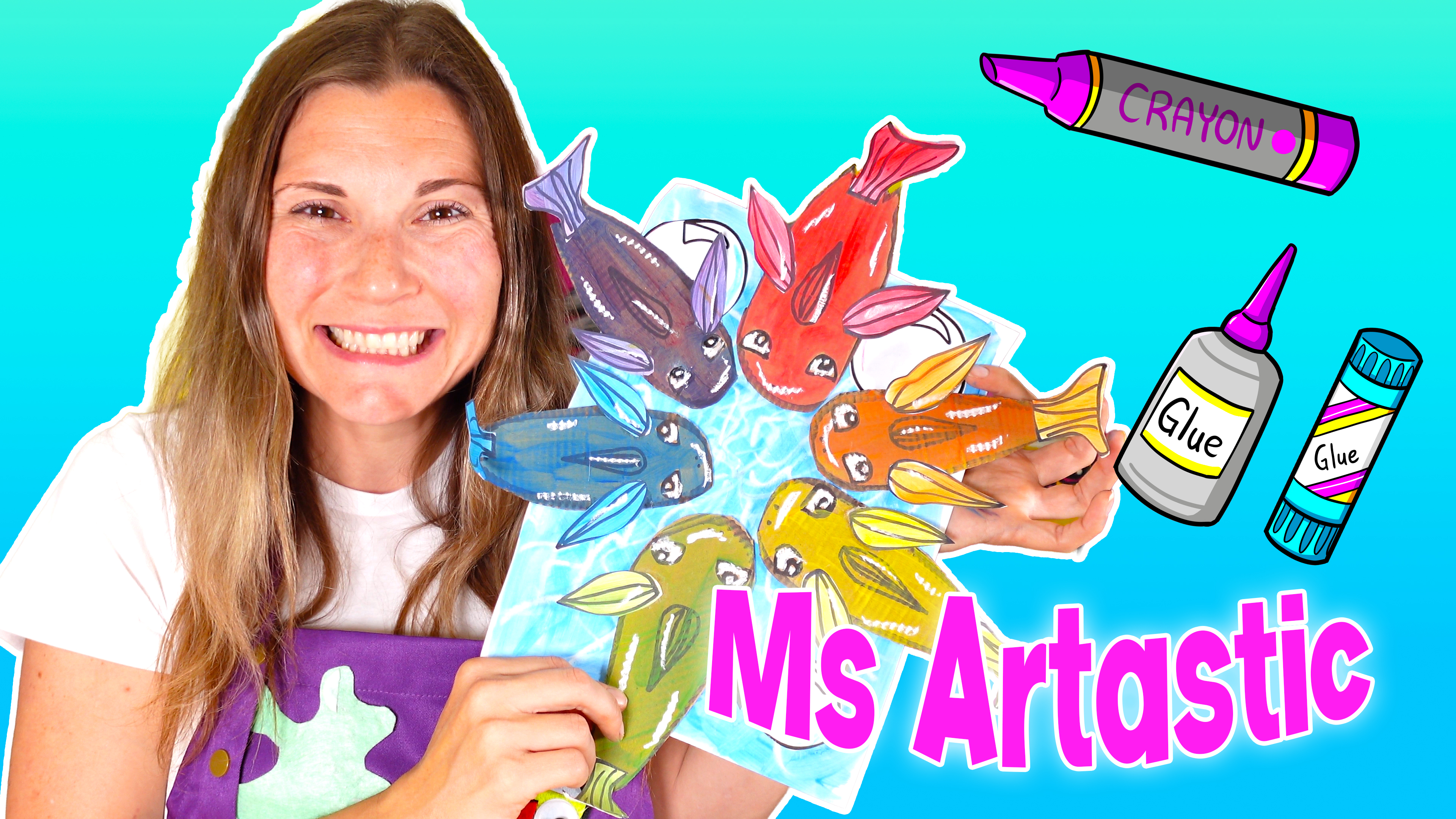 Color Wheel Art Lesson for Grade 3 | Color Wheel Fish Art Project