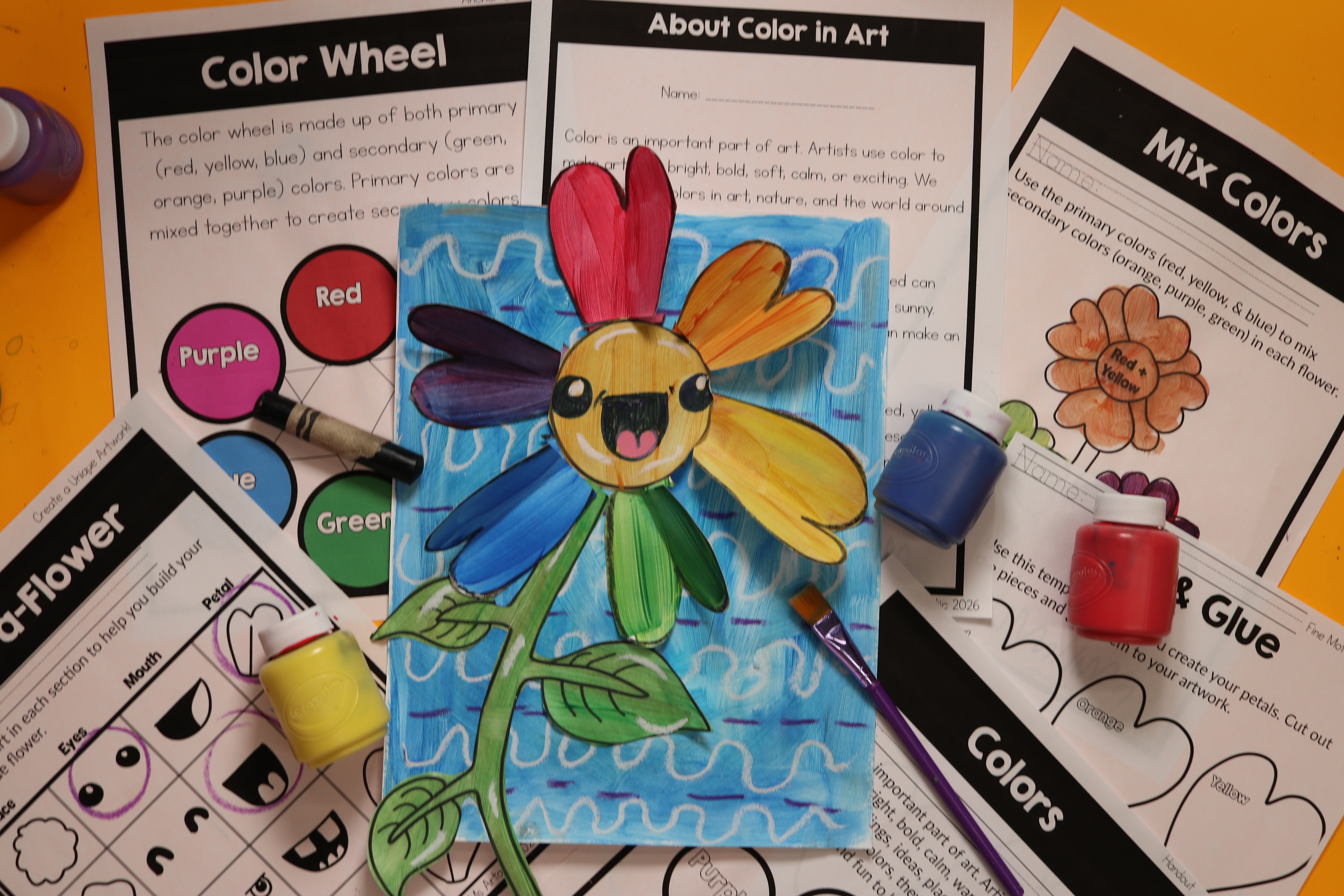 10 Color Wheel Art Lessons for Kids | Element of Art Color Projects