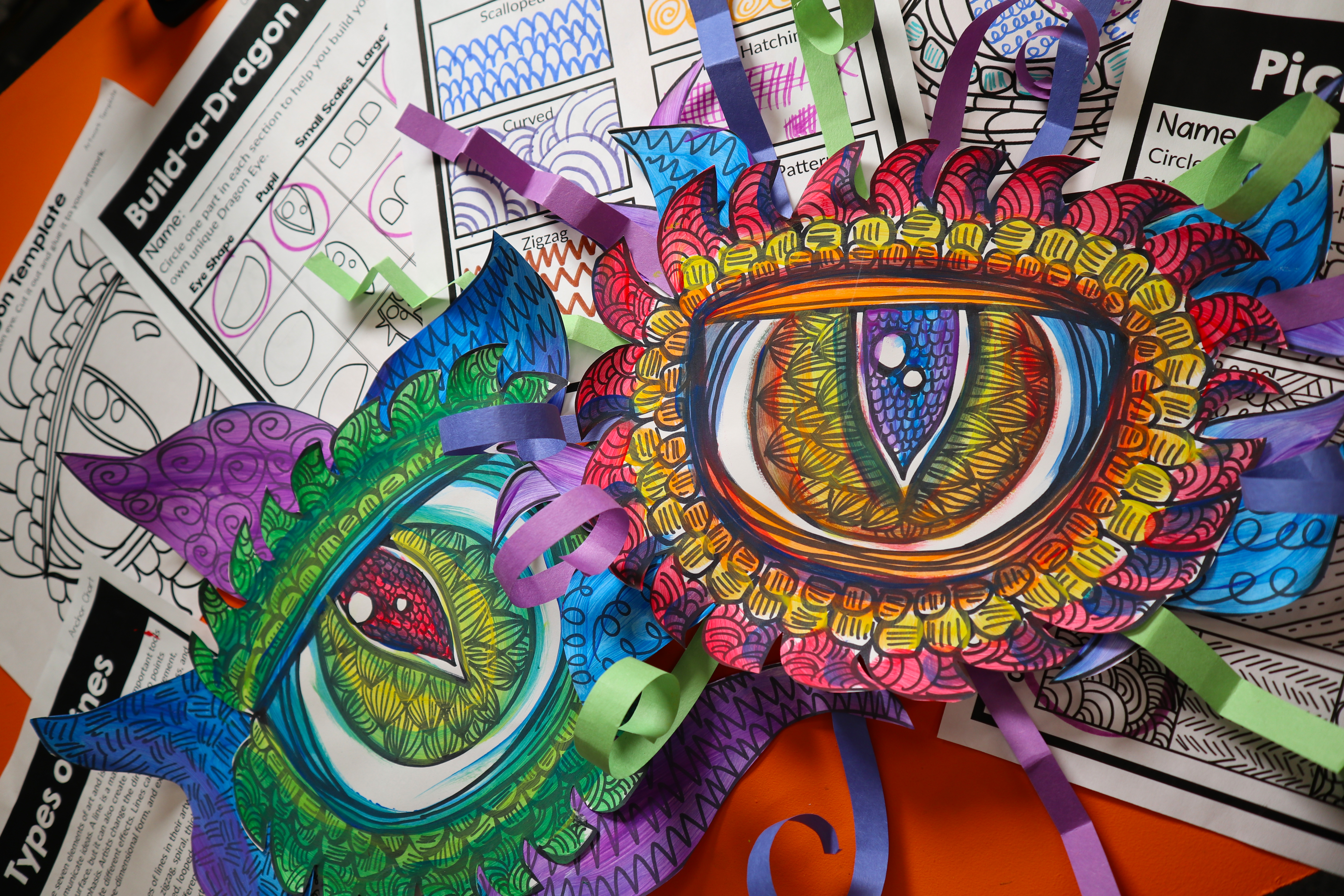 10 Element of Art Line Lessons | Line Art Projects for Elementary