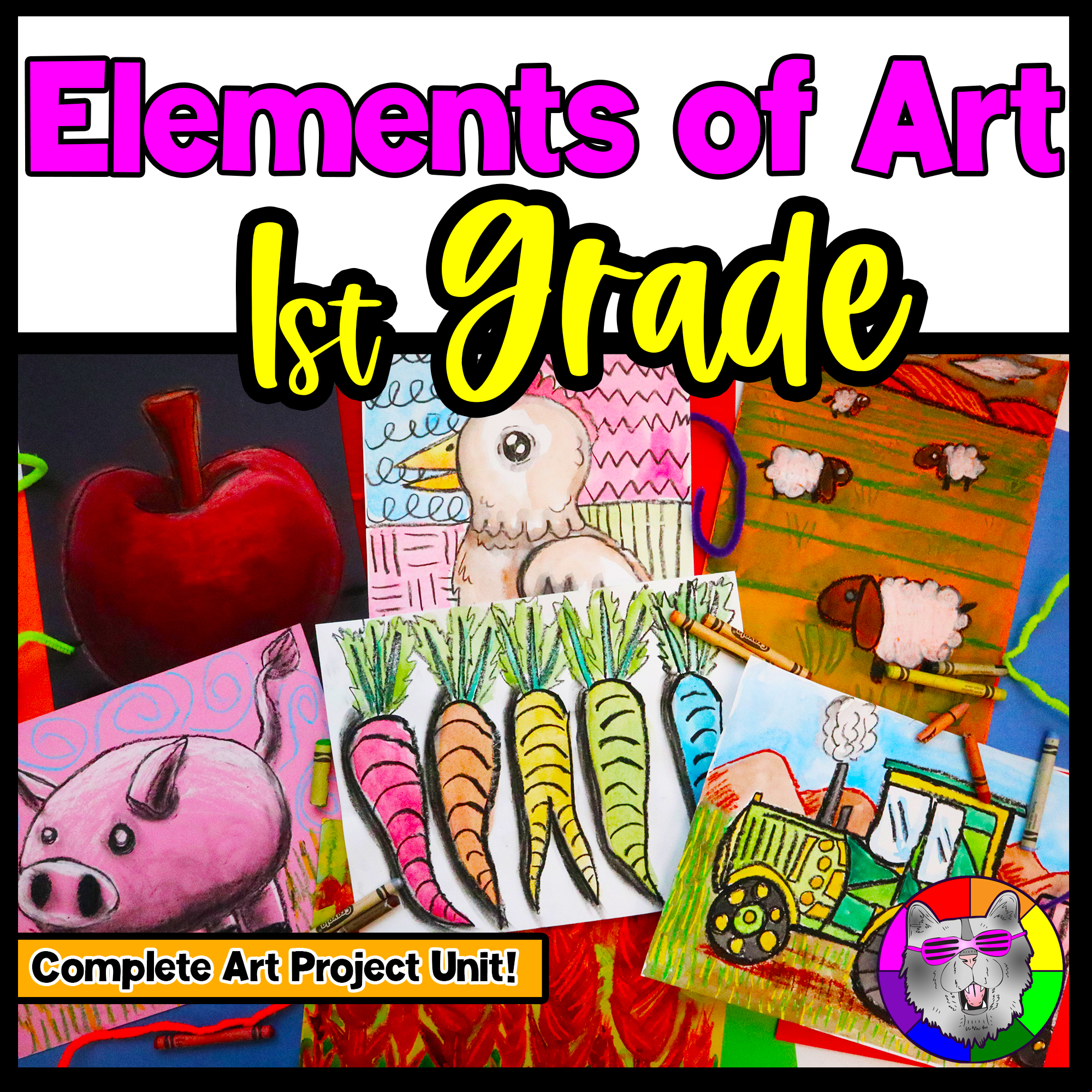 1st Grade Art Projects Elements of Art Lessons Farm Art Activities Worksheets