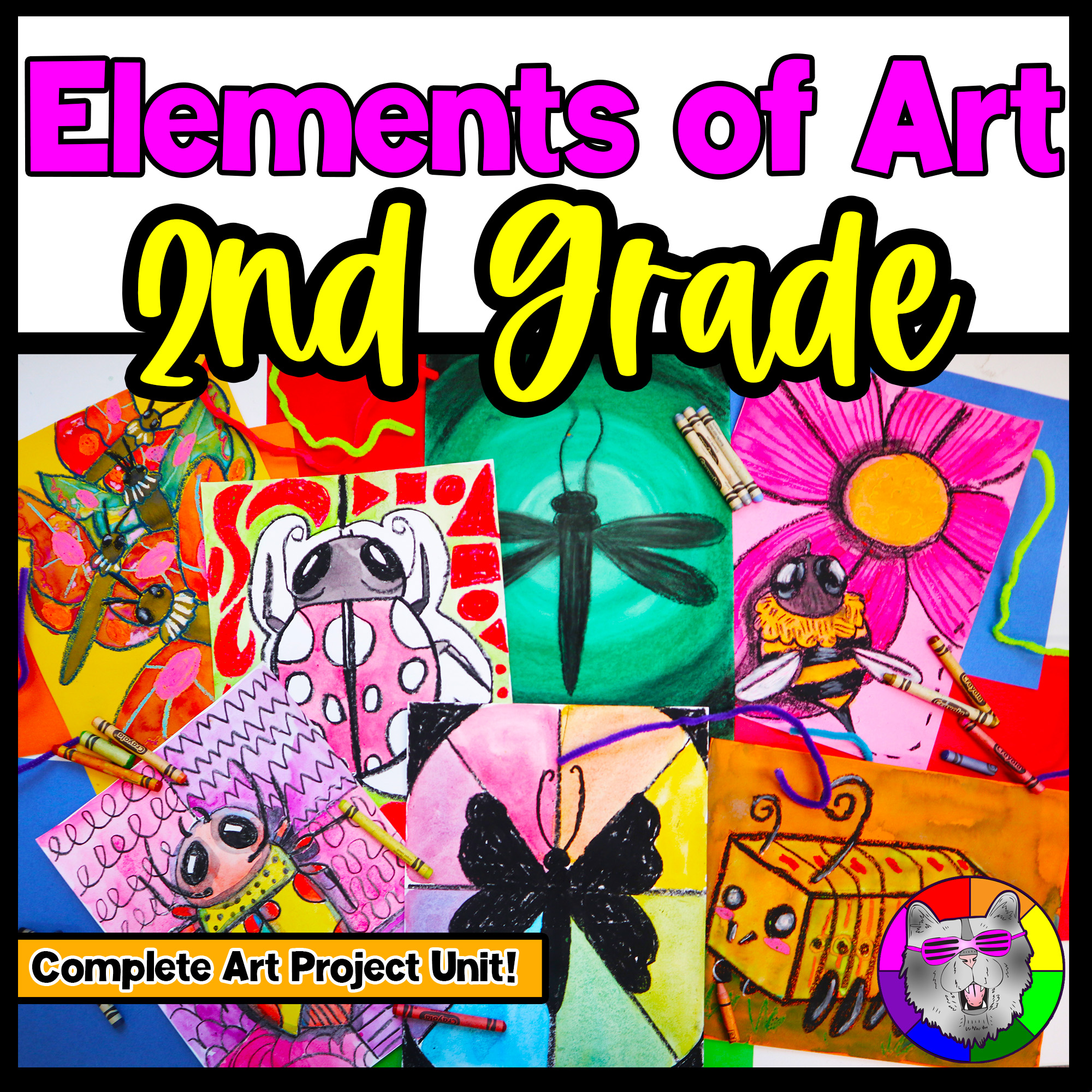 2nd Grade Art Projects Elements of Art 2nd Grade Art Lessons Insects Activities Worksheets