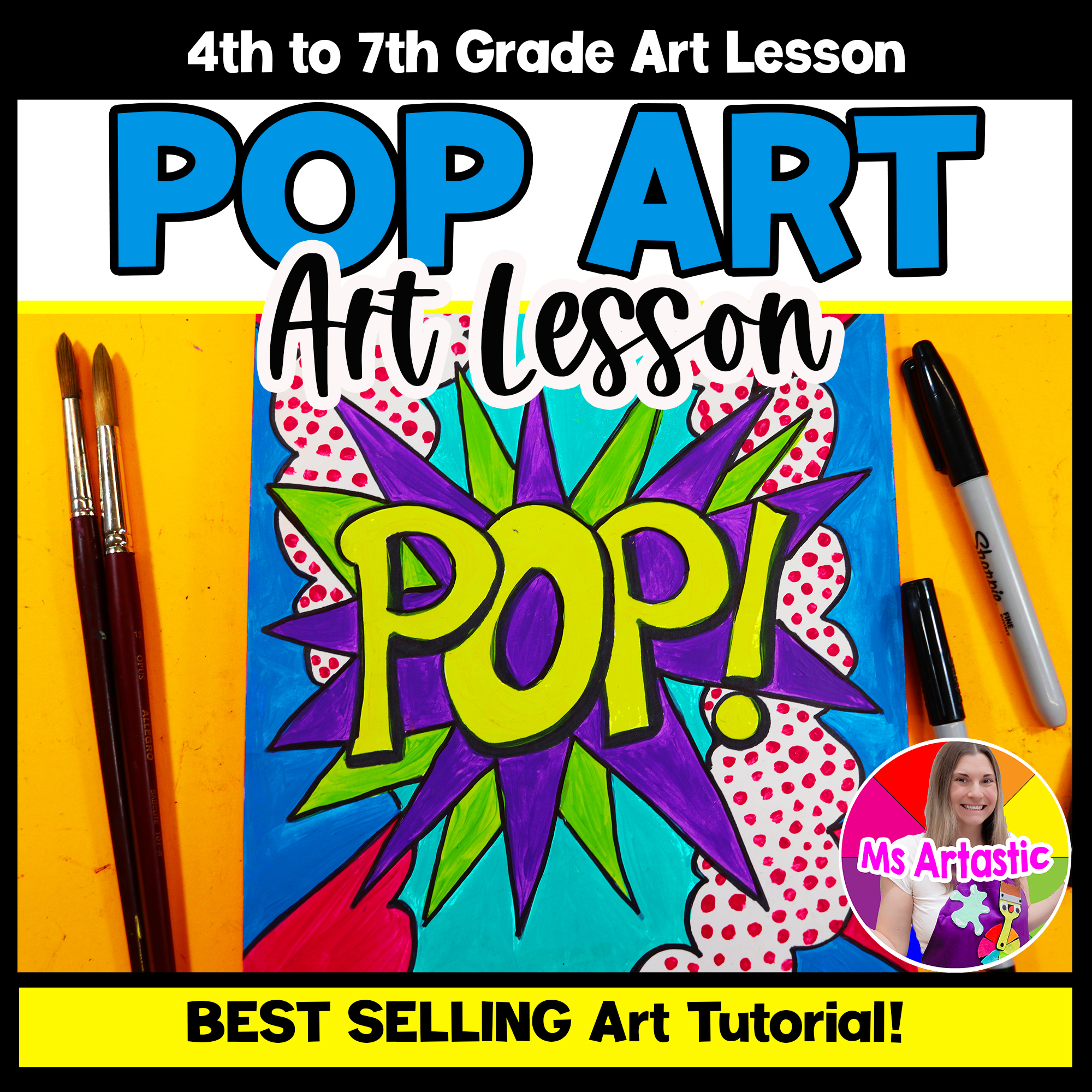 Roy Lichtenstein Pop Art Activity Pop Art Lesson Art History Pop Art Project