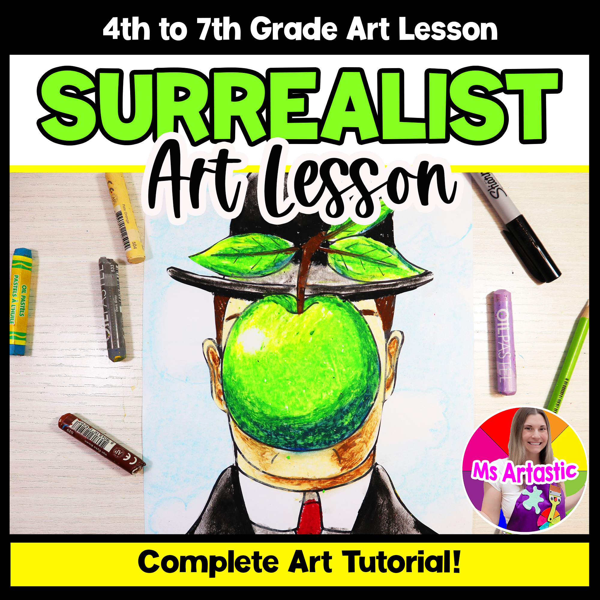 Surrealism Art Project Rene Magritte Lesson Son Of Man Surrealist Art Tutorial