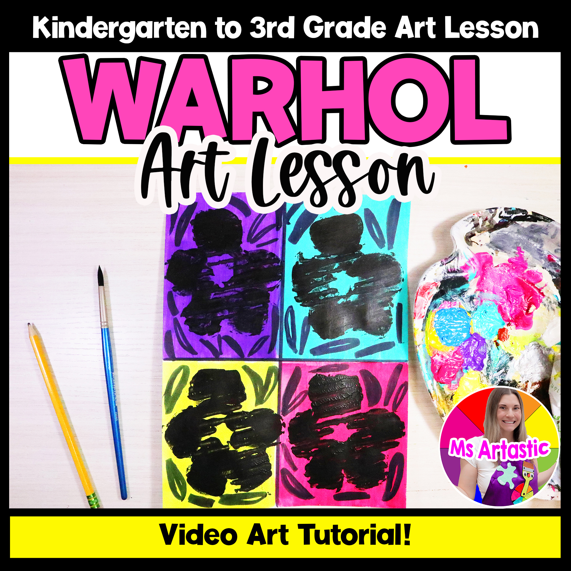 Andy Warhol Flowers Art Project Pop Art Lesson Primary Kindergarten Art Activity