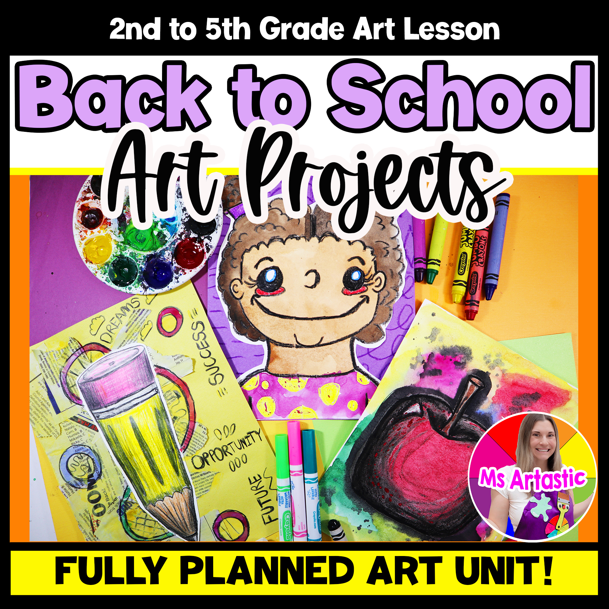 Back to School Art Lesson First Week of School Art Projects and Art Activities