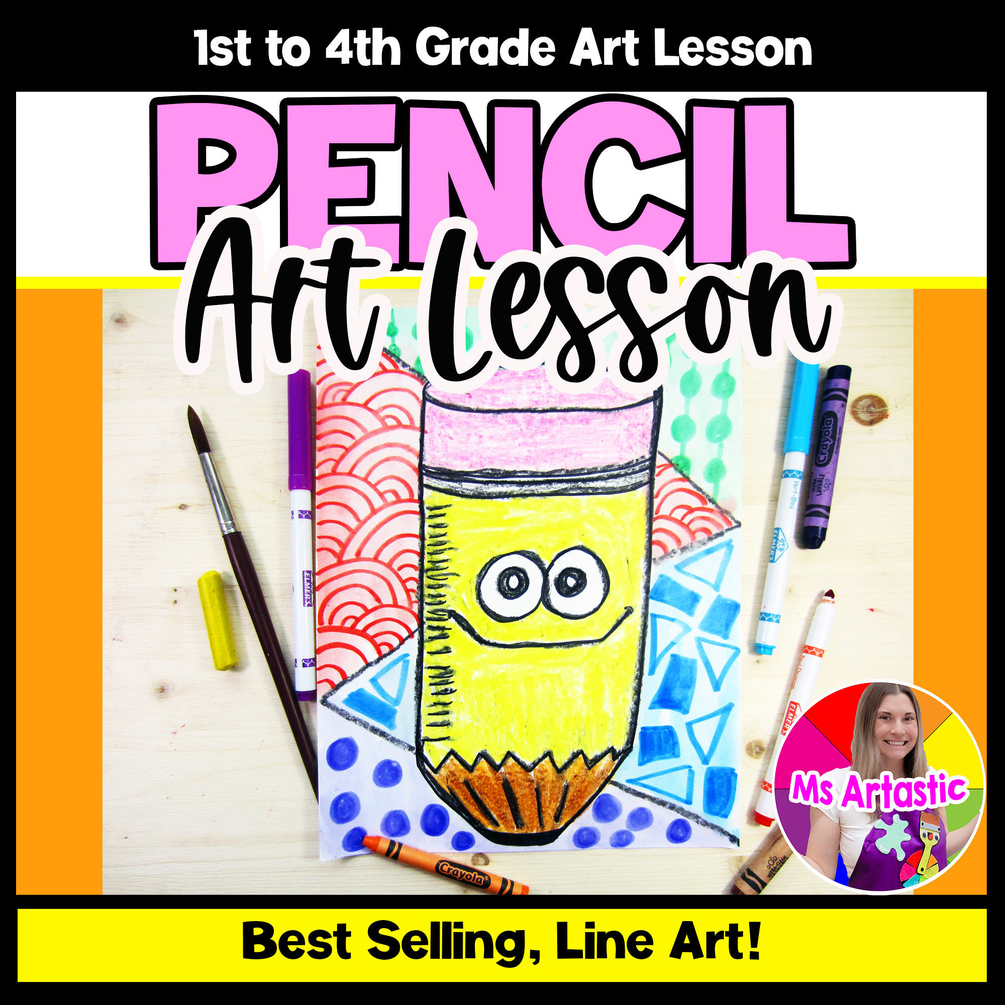 Back To School Art Pencil Line Art Lesson Elements Of Art Line Drawing Project