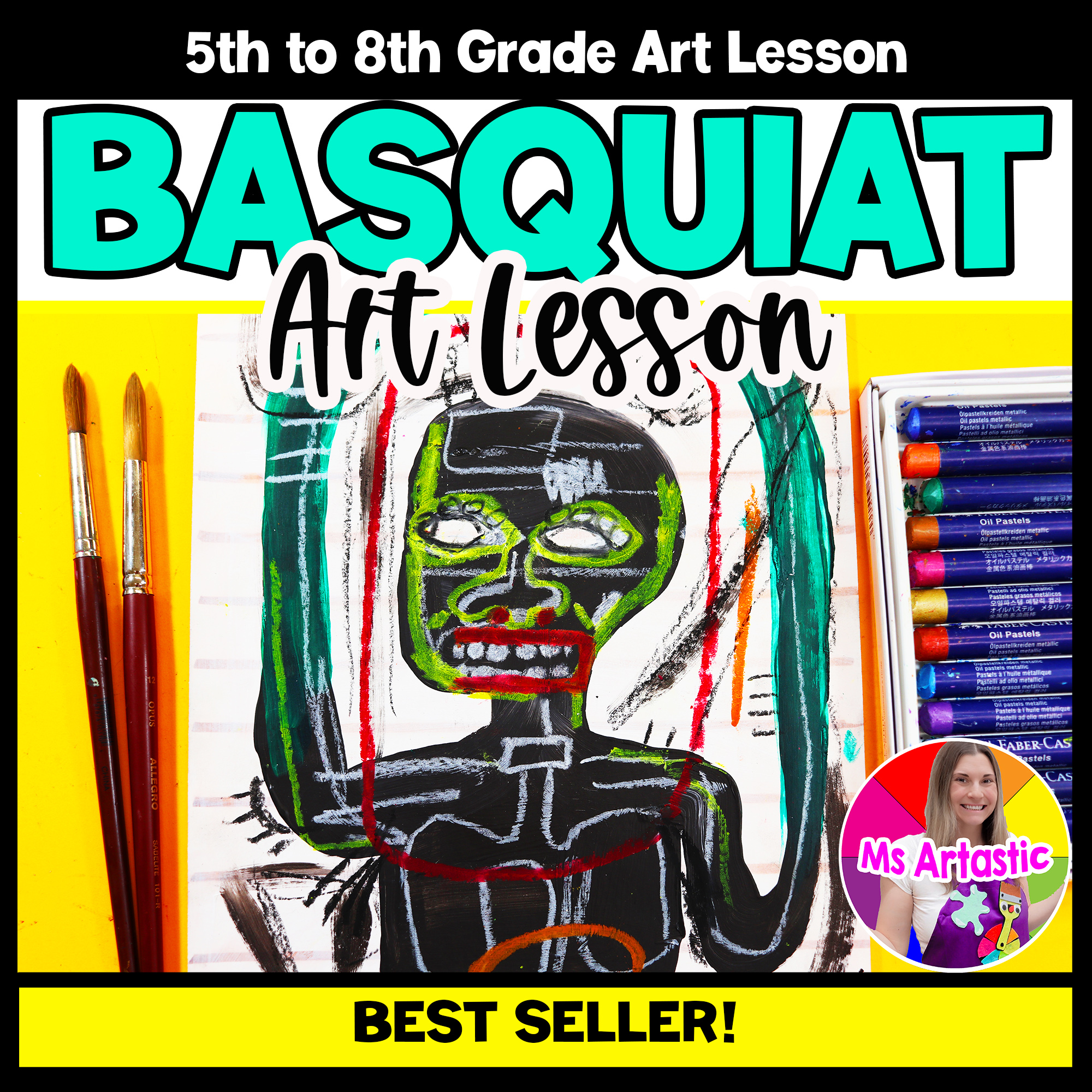 Basquiat Art Project Jean Michel Basquiat Art Lesson Black History Month Artwork