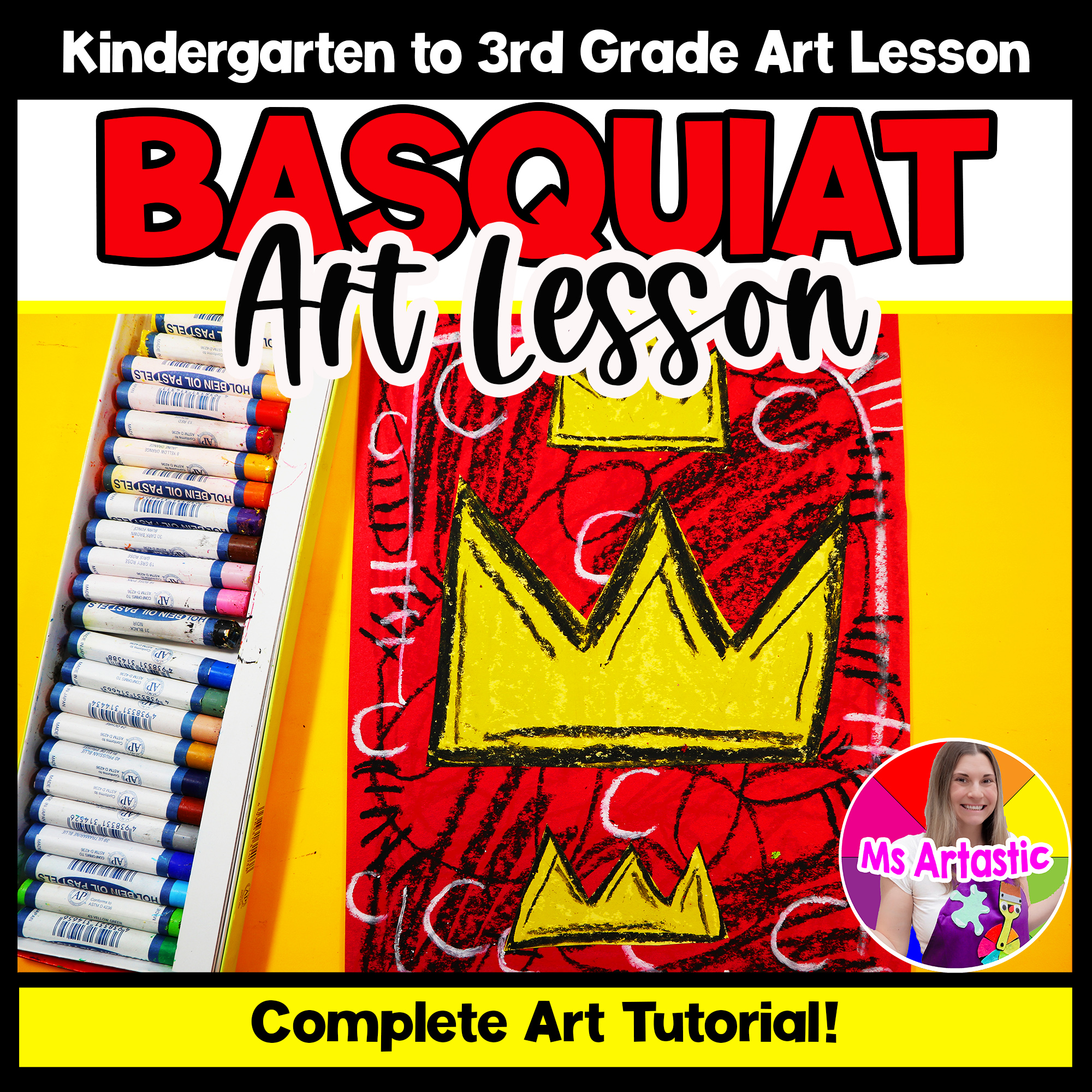 Basquiat Crown Art Project Jean Michel Basquiat Art Lesson Crown Art Activity