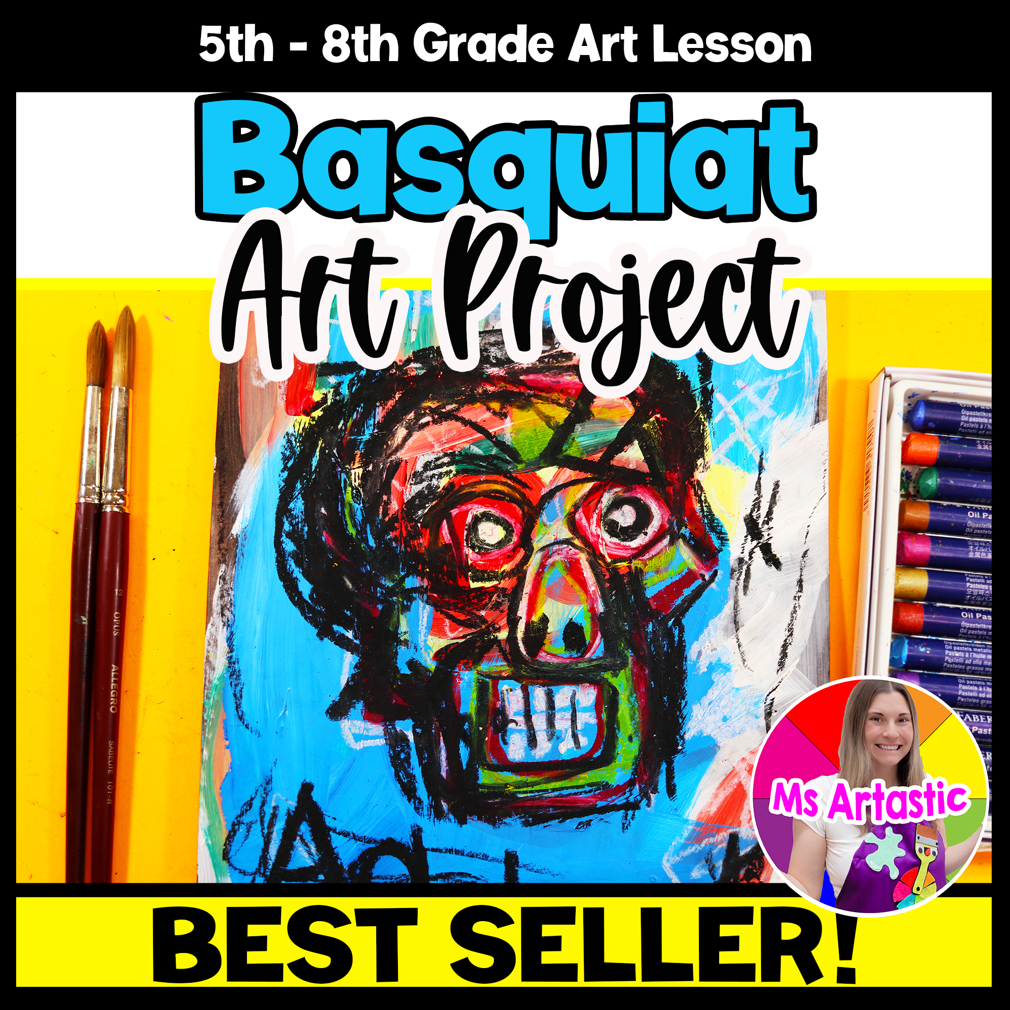 Basquiat Skull Art Lesson Black History Month Artwork Art History Art Project