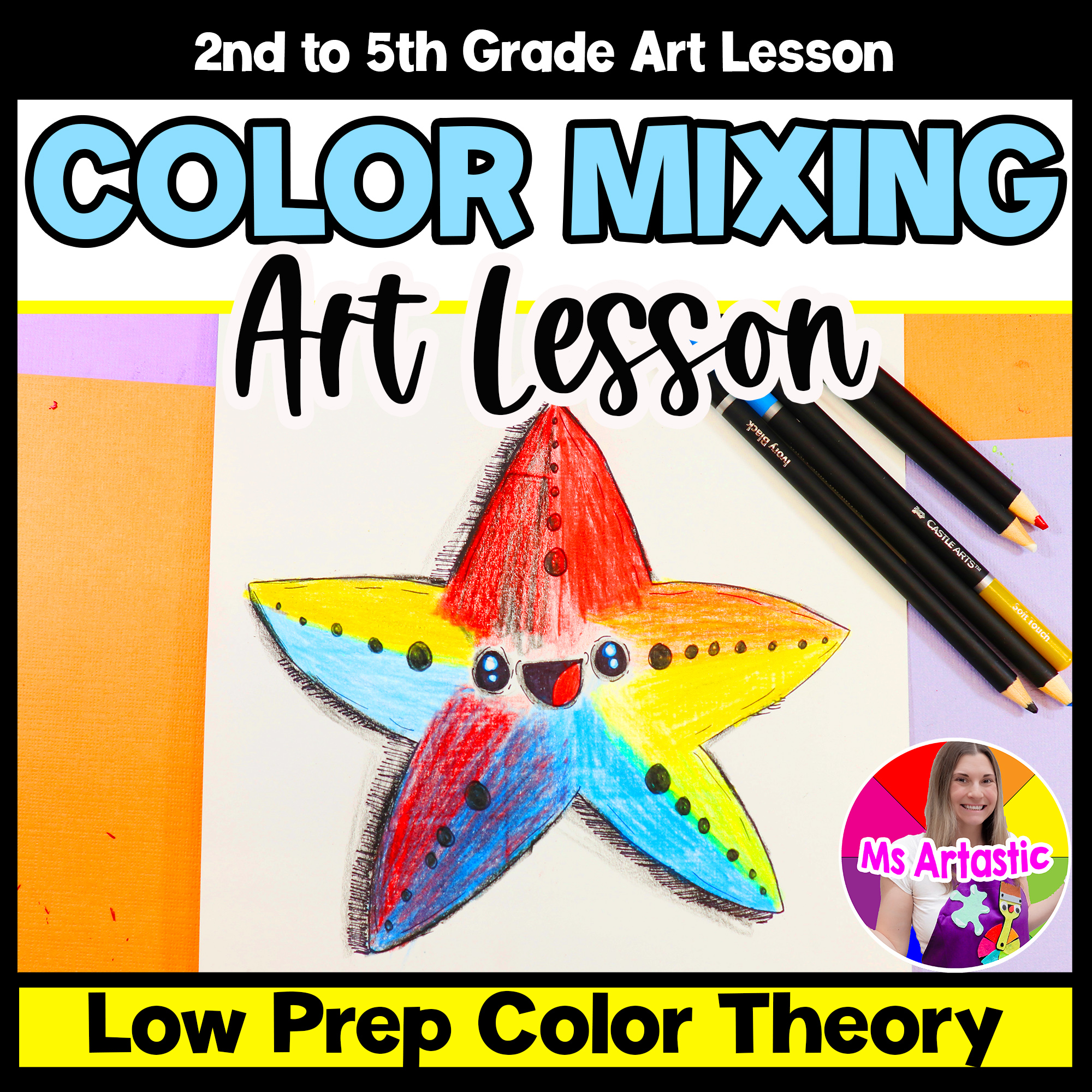 Color Wheel Art Lesson Color Theory Art Project Elementary Color Art Activity