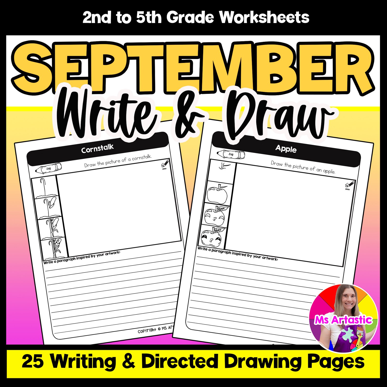 September Writing Practice Directed Drawing Fall Paragraph Writing and Draw
