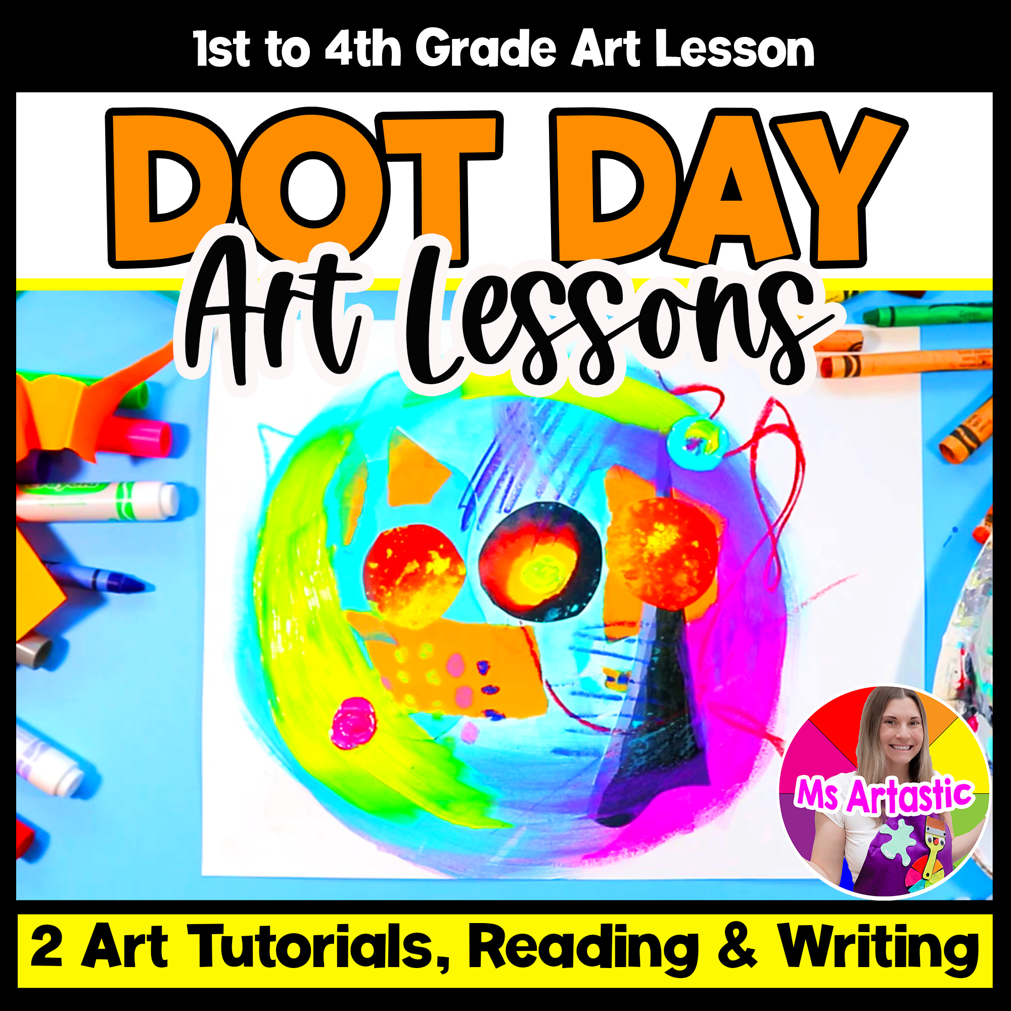 Dot Day Art Lesson The Dot Art Project Drawing Back to School Art Activity