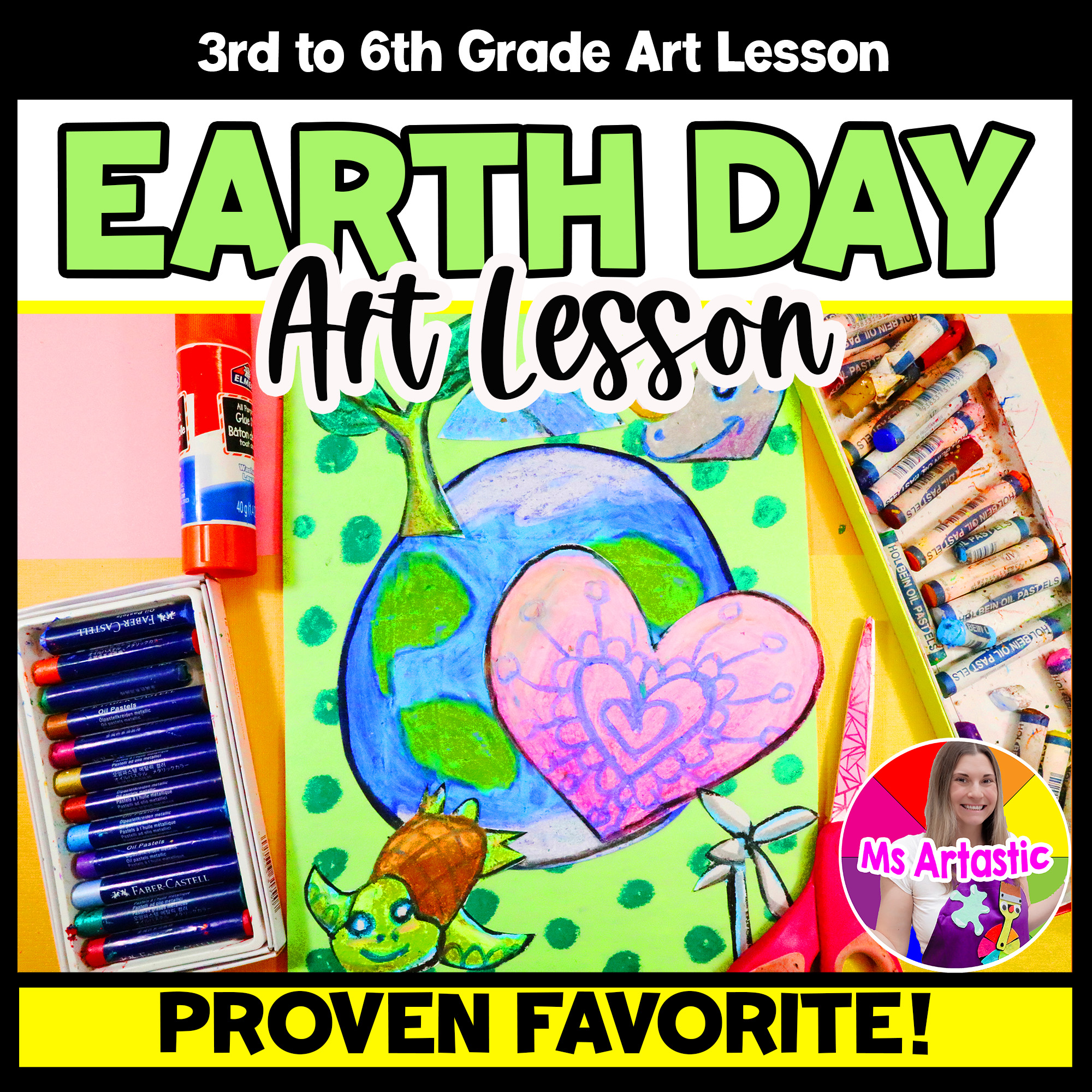 Earth Day Art Lesson Protect The Planet Earth Art Project Elementary Middle Scho