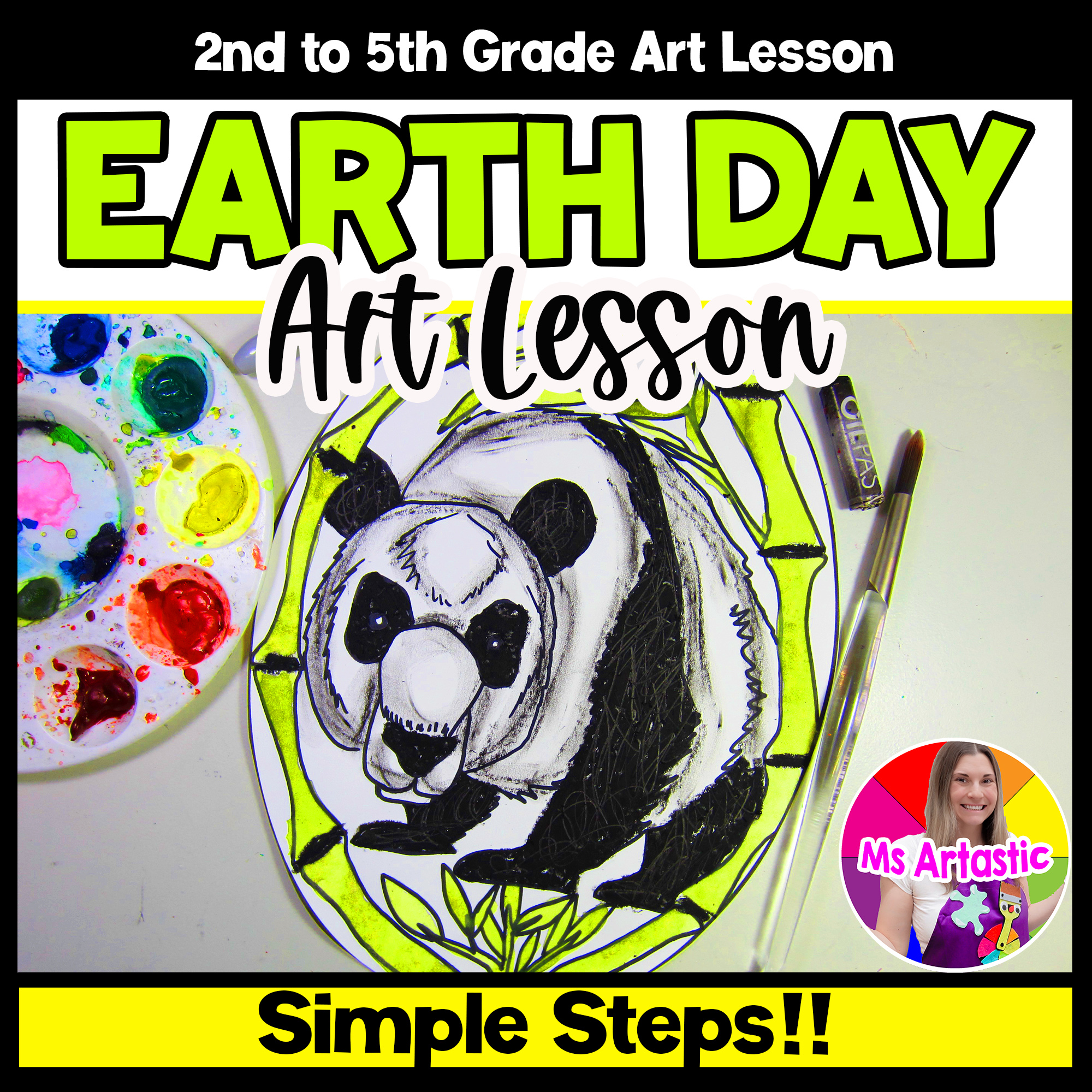 Earth Day Giant Panda Art Lesson Panda Drawing Activity Endangered Animals Earth