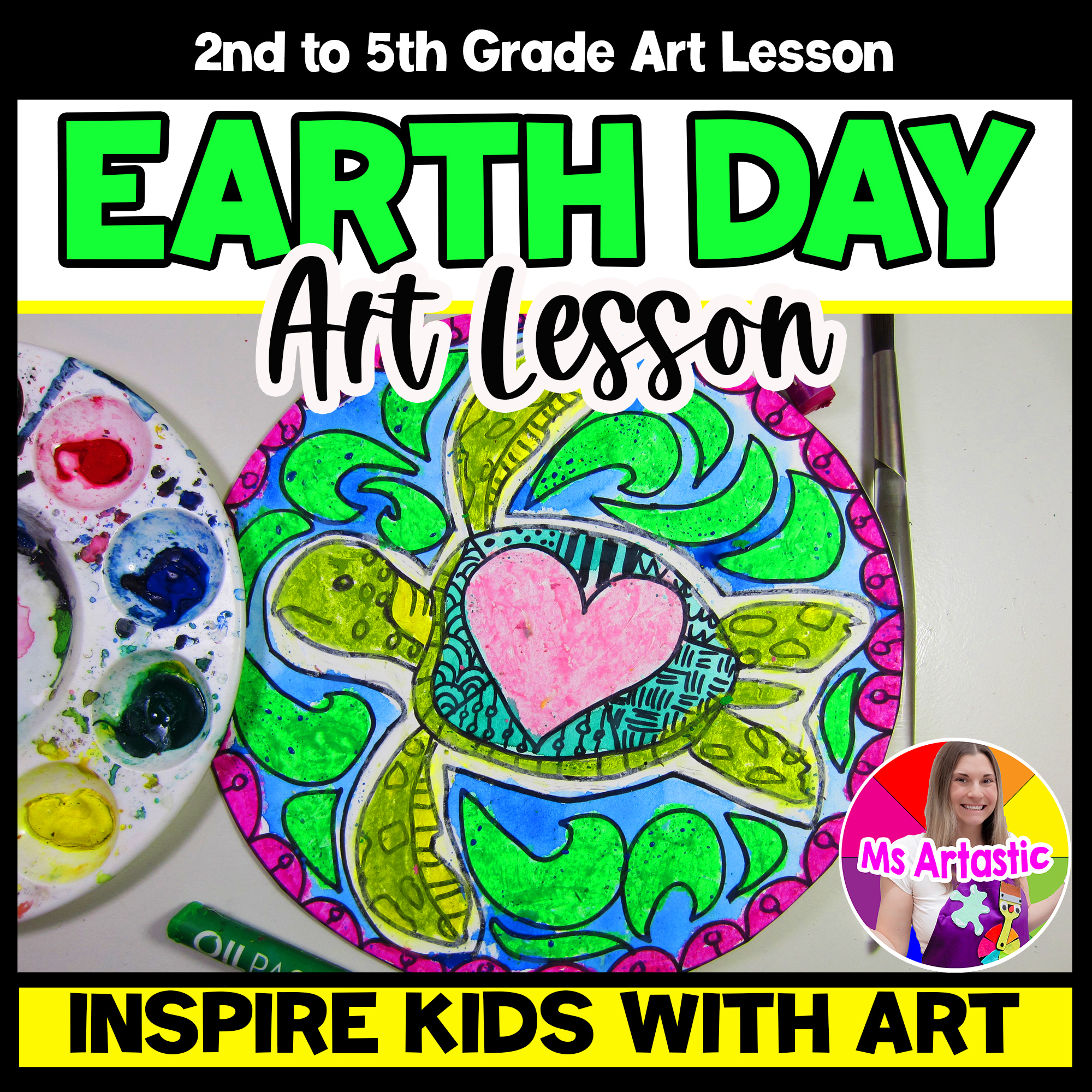 Earth Day Sea Turtle Zen Doodle Art Project Ocean Animal Art Lesson Earth Art