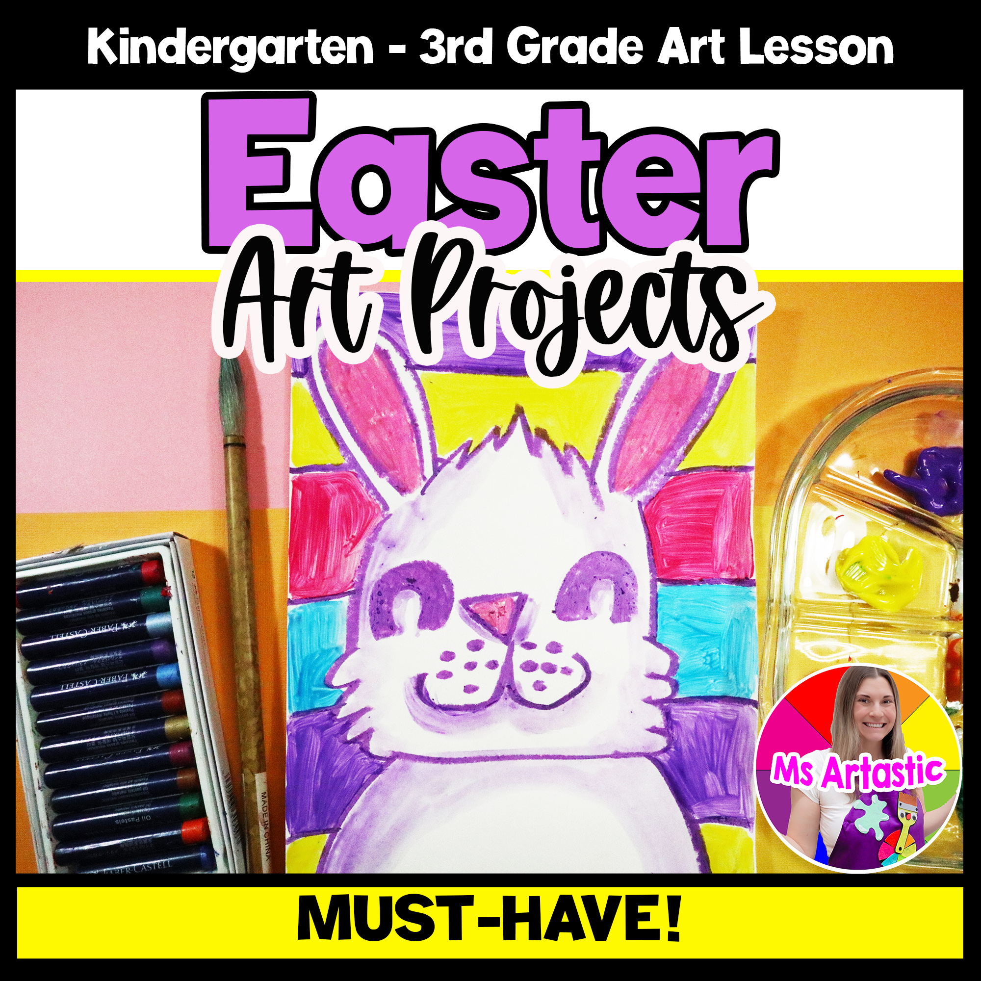 Easter Bunny Art Project Easter Bunny Directed Drawing Art Lesson Spring Art