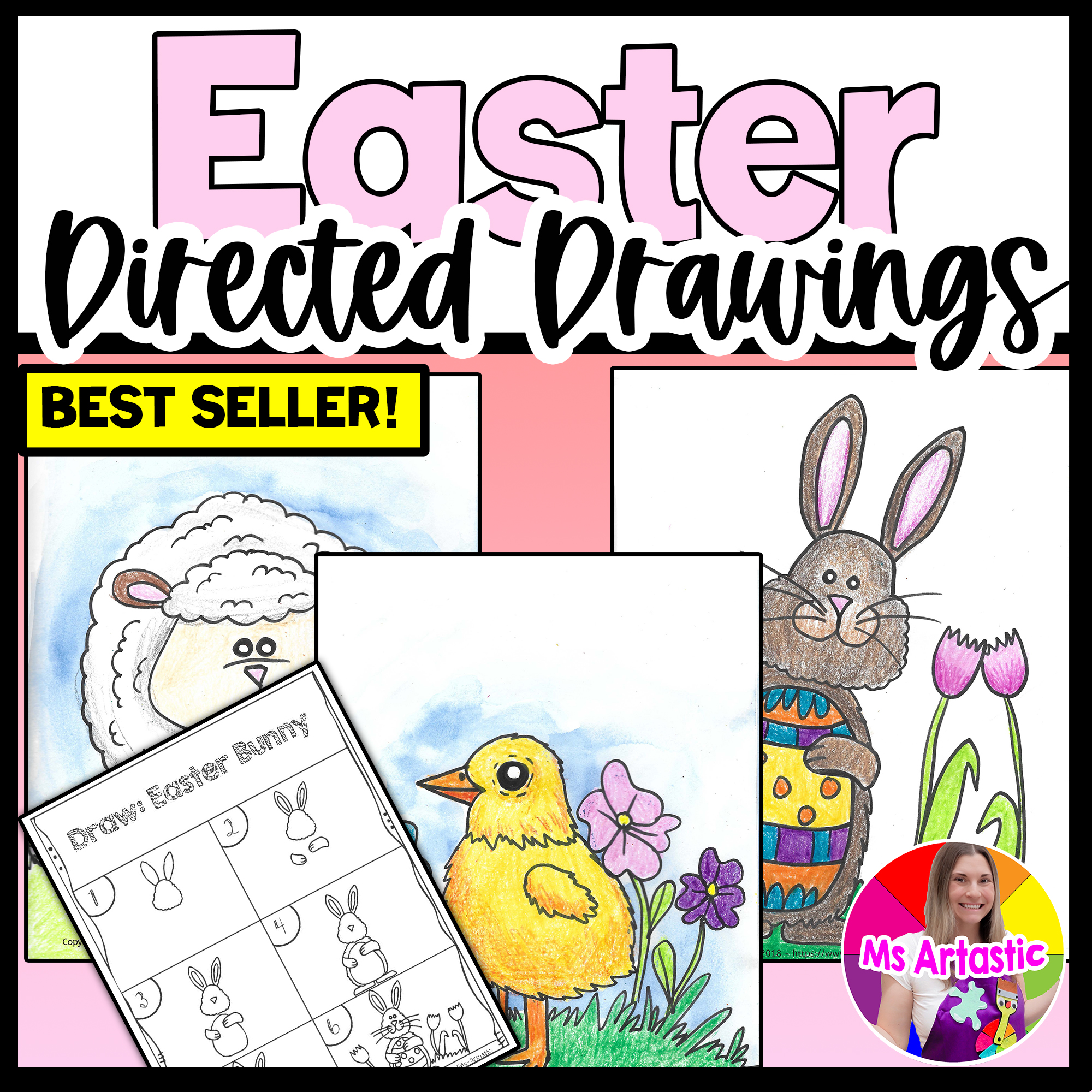 Easter Directed Drawing Easter Art Activities April Worksheets Easter Art Lesson