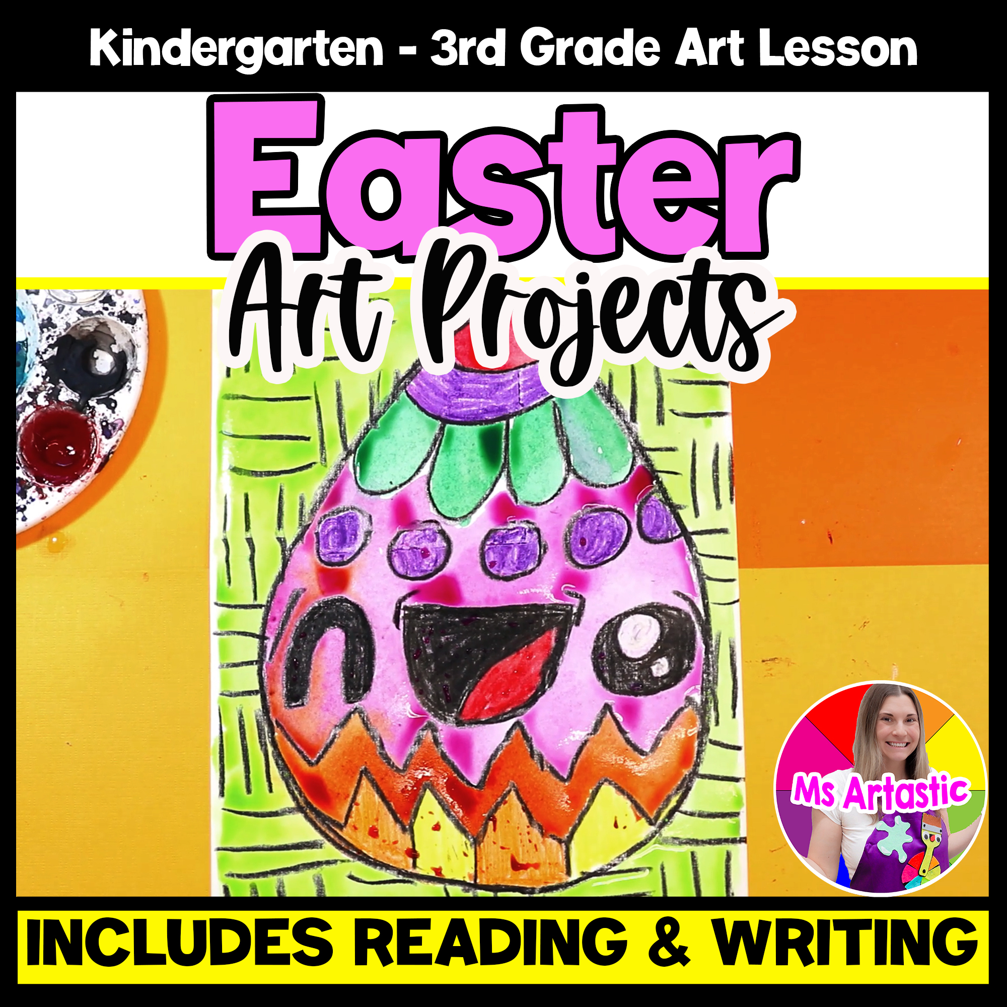 Easter Egg Art Lesson Easter Directed Drawing Line Art Project Easter Egg Art