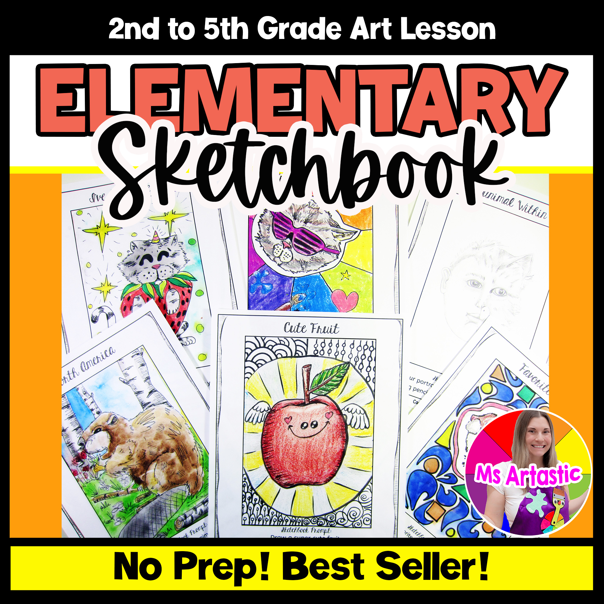 Elementary Sketchbook Art Prompts Visual Journal Art Sketchbook Art Projects