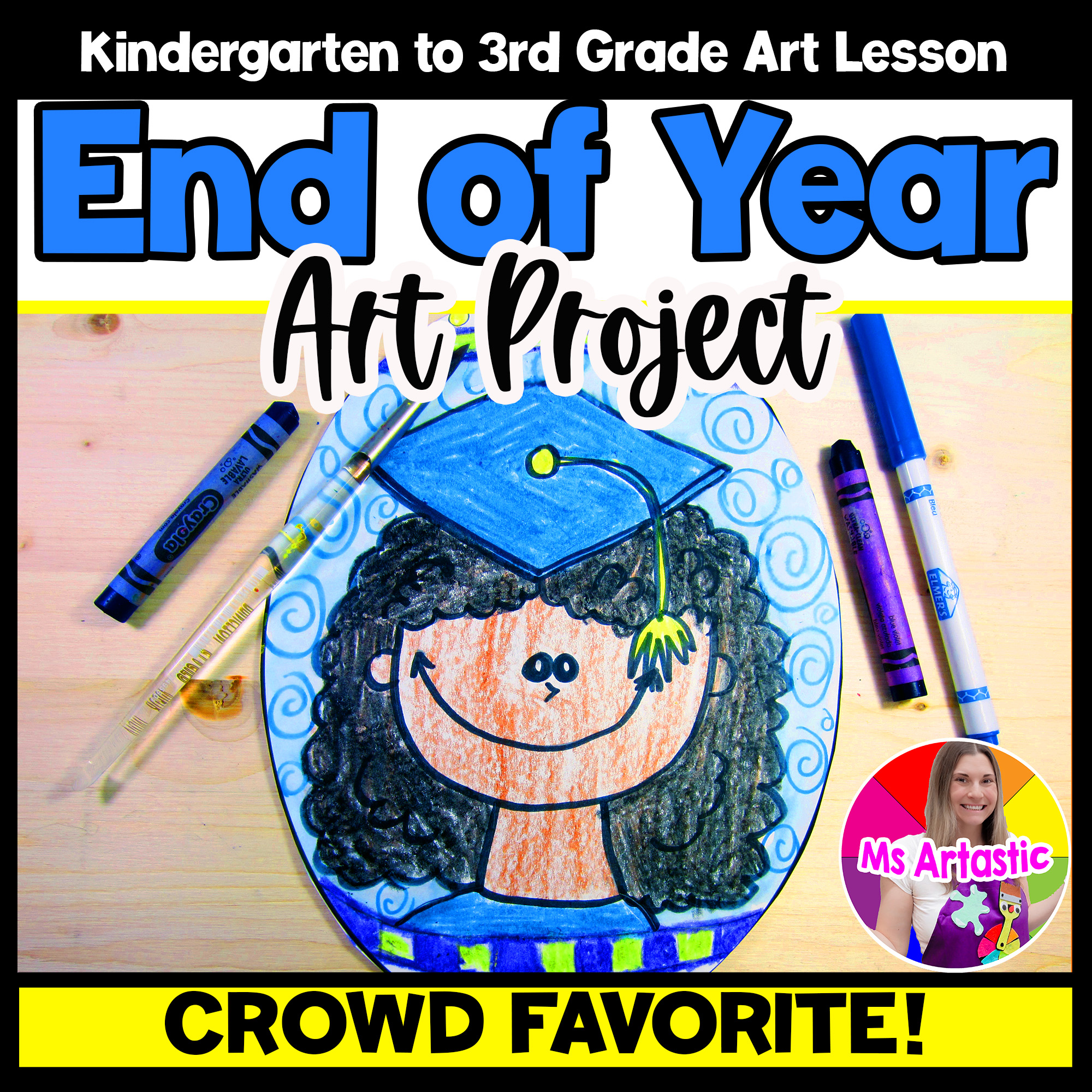 End Of Year Graduation Art Project Graduation Self Portrait Last Week Art Lesson