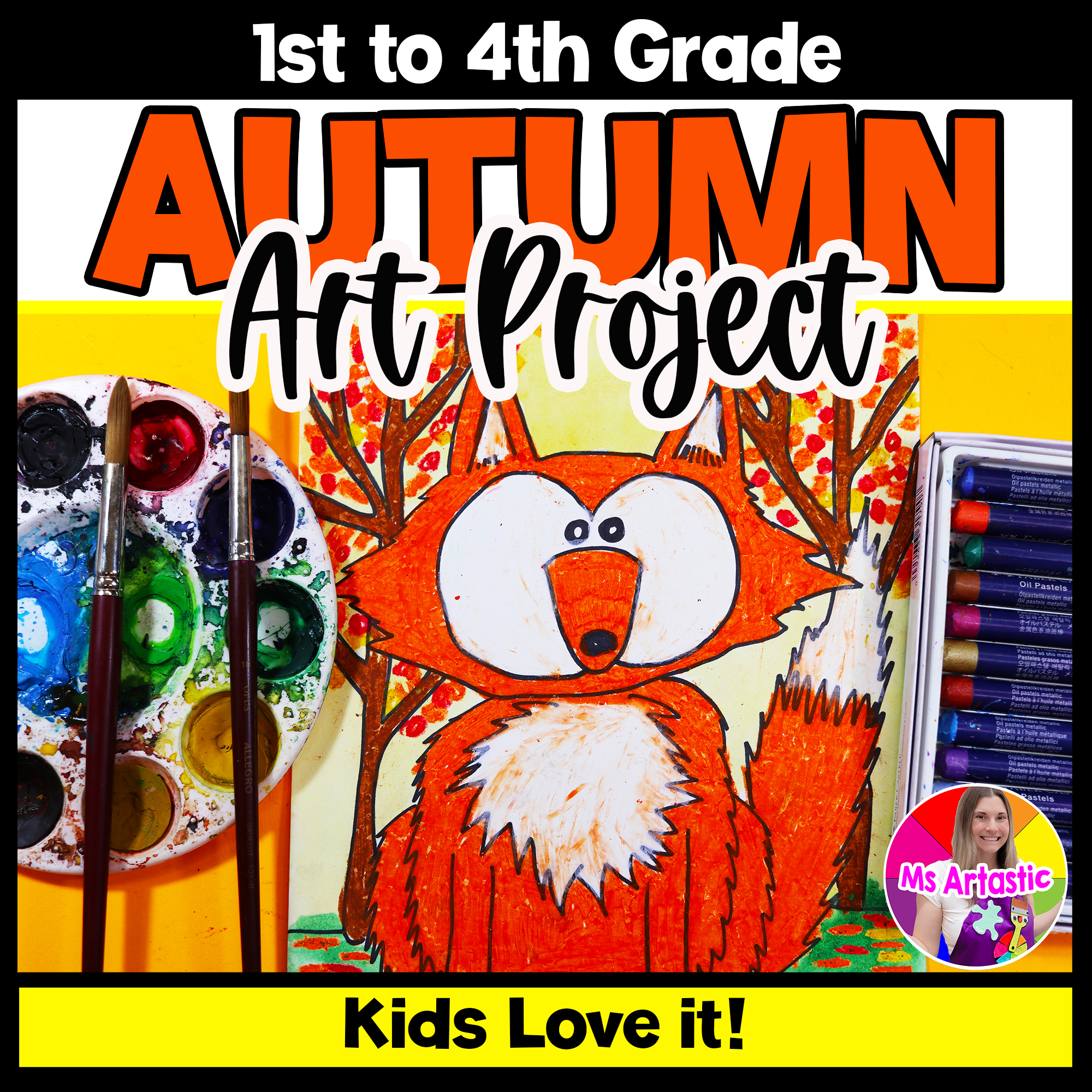Fox Autumn Art Project Fall Animal Art Lesson Plan Woodland Art Activity