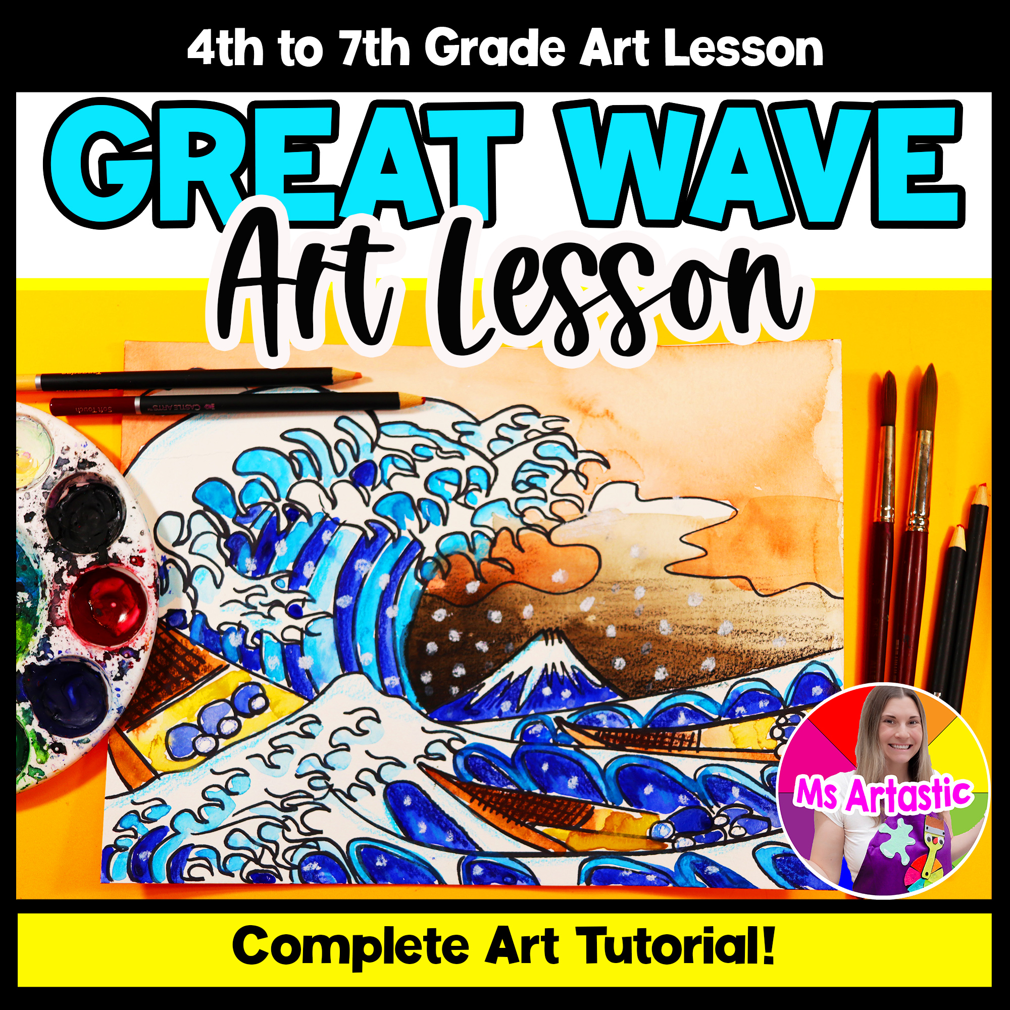 Great Wave Art Project Japanese Art Lesson Art Activity Art History Art Project