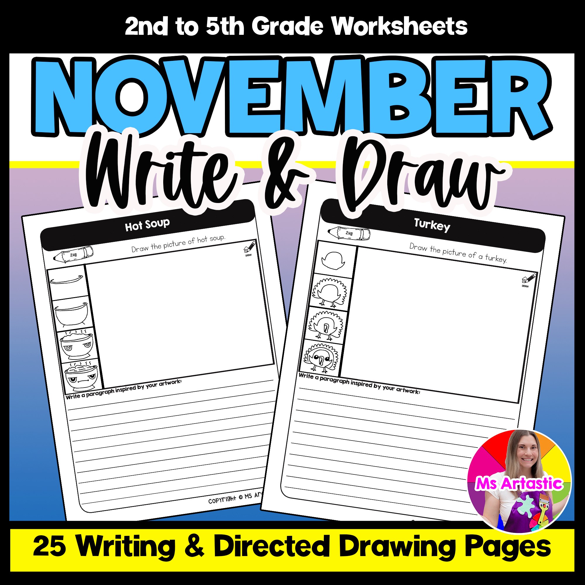 November Writing Practice Directed Drawing Fall Write and Draw Paragraph Writing
