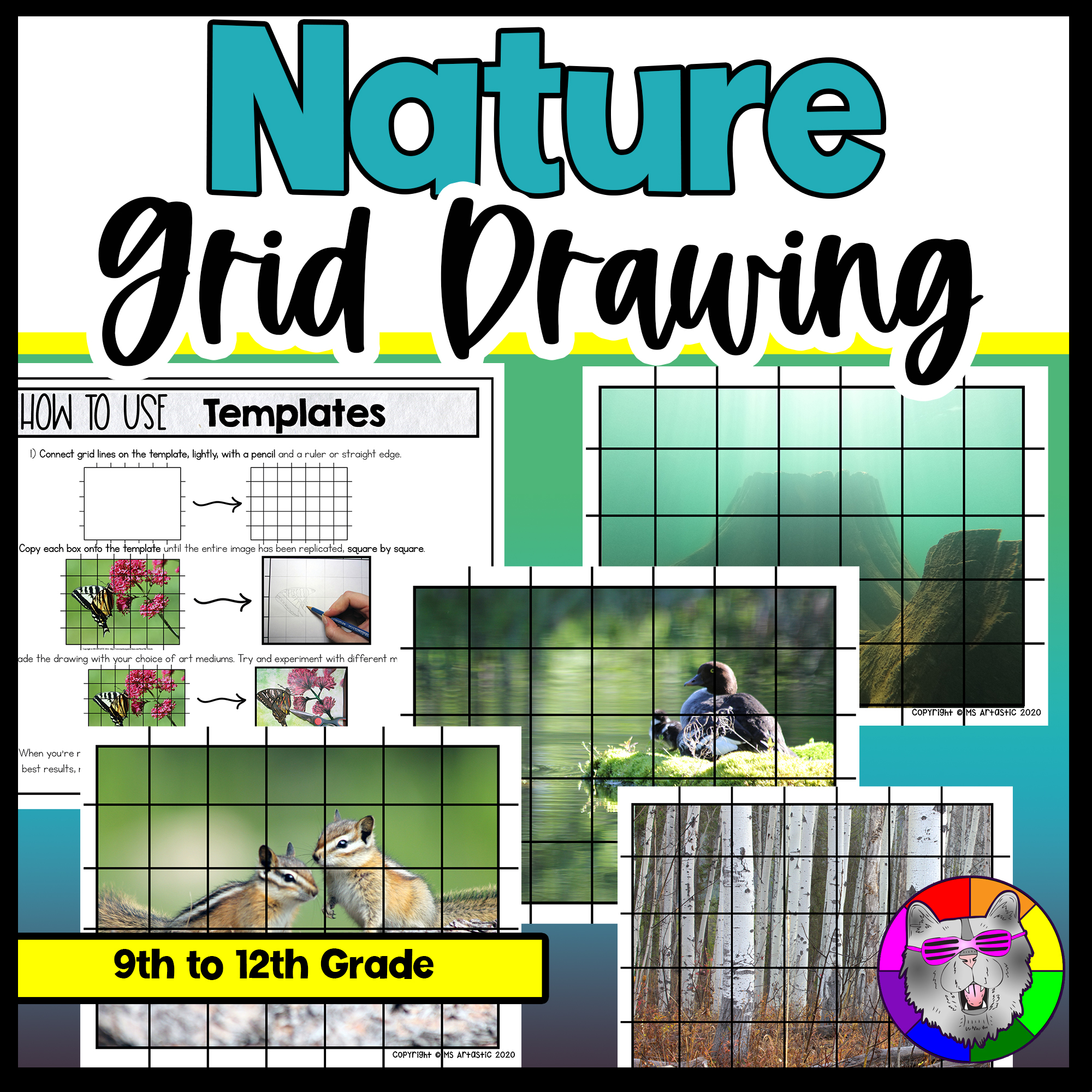Grid Drawing Art Lessons Art Projects Drawing Activities Middle School Artworks