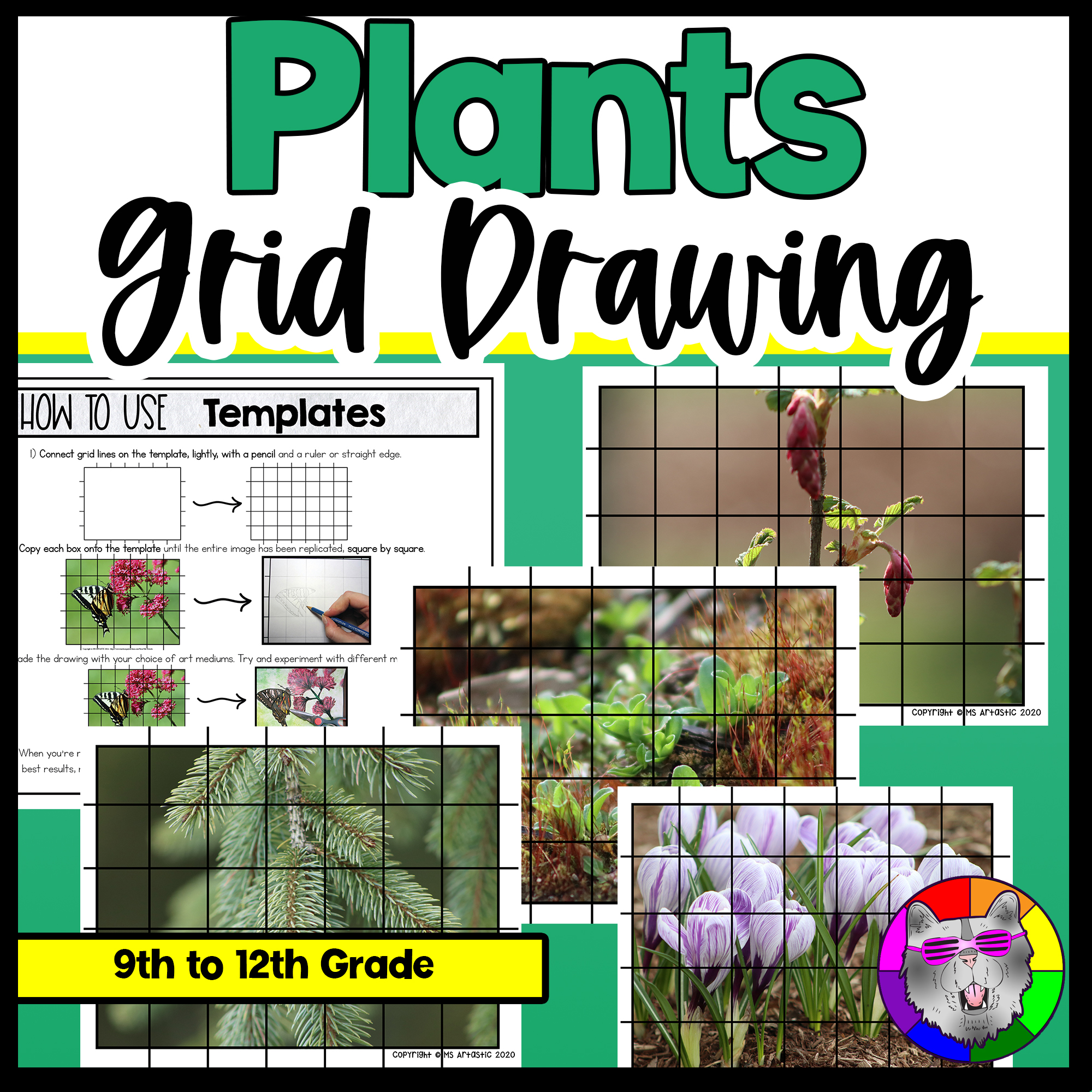 Grid Drawing Art Lessons Drawing Practice Middle School High School