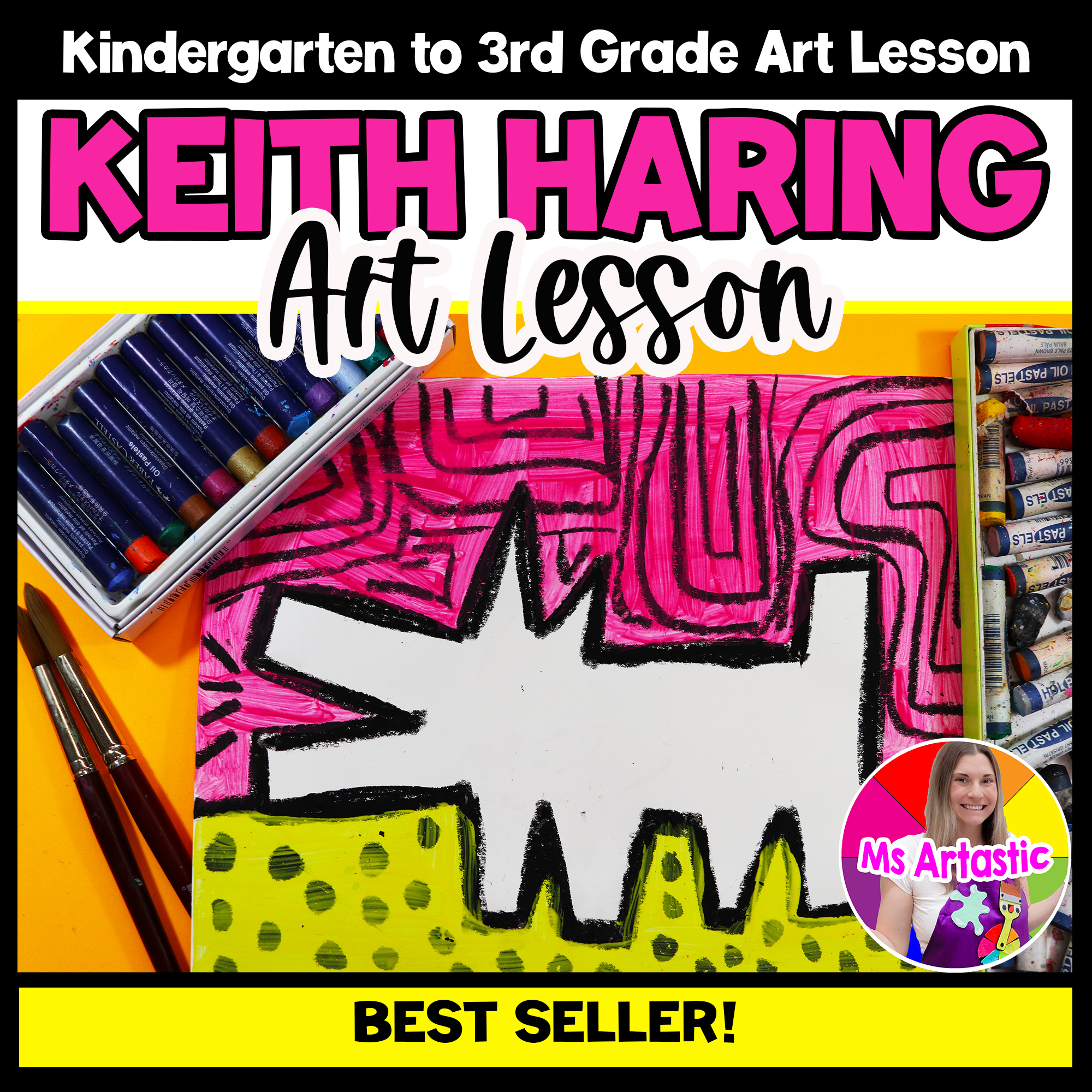 Keith Haring Dog Art Project Pop Art Lesson Animal Art Activity Kindergarten Art
