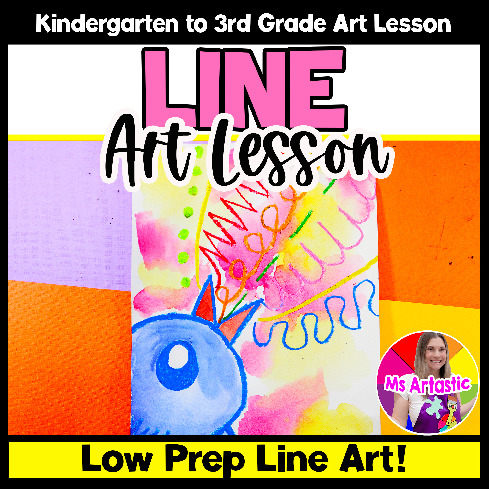 Kindergarten Art Lesson Primary Line Art Project Kindergarten Line Art Activity