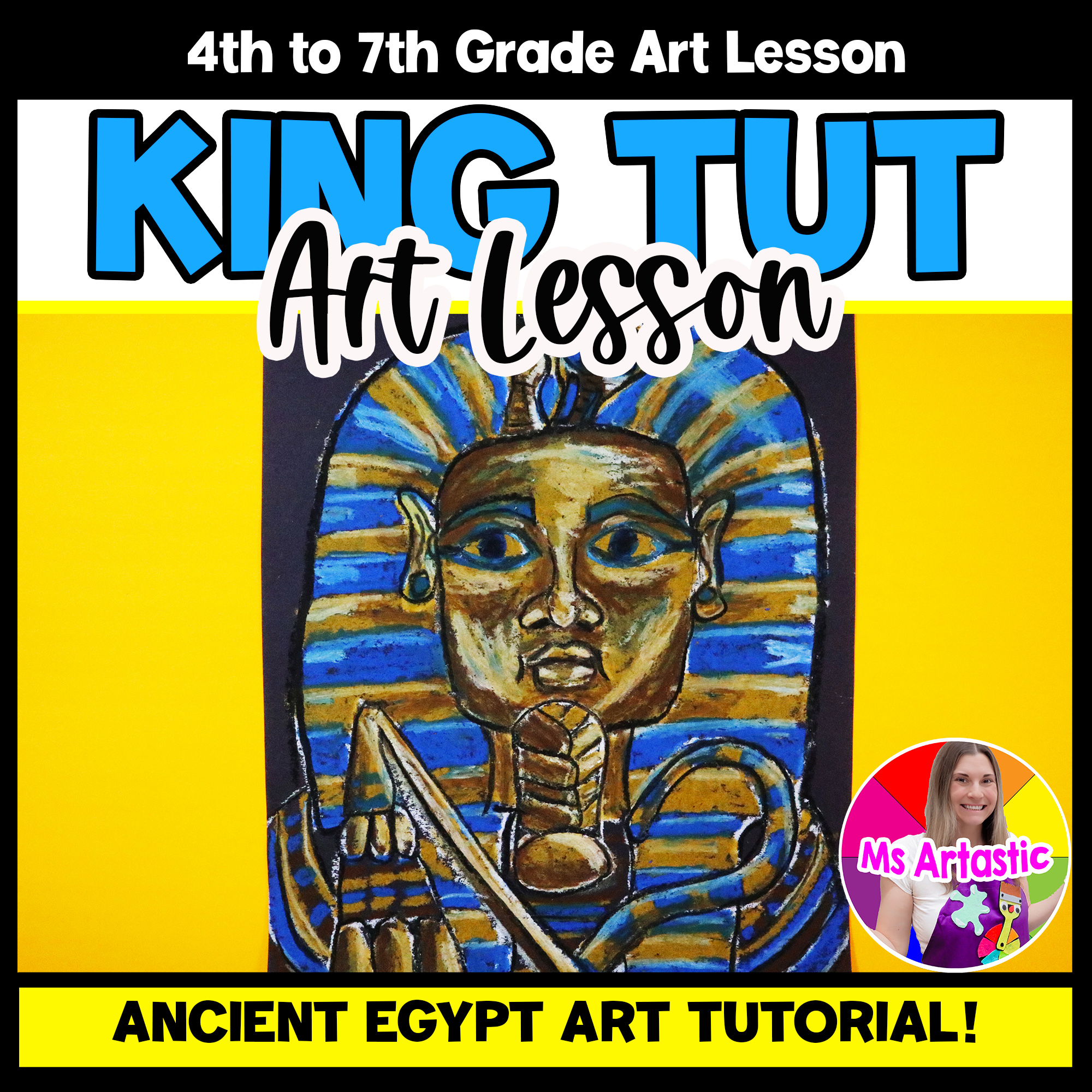 King Tut Art Project Ancient Egypt Art Lesson Art History Activity Egyptian Art