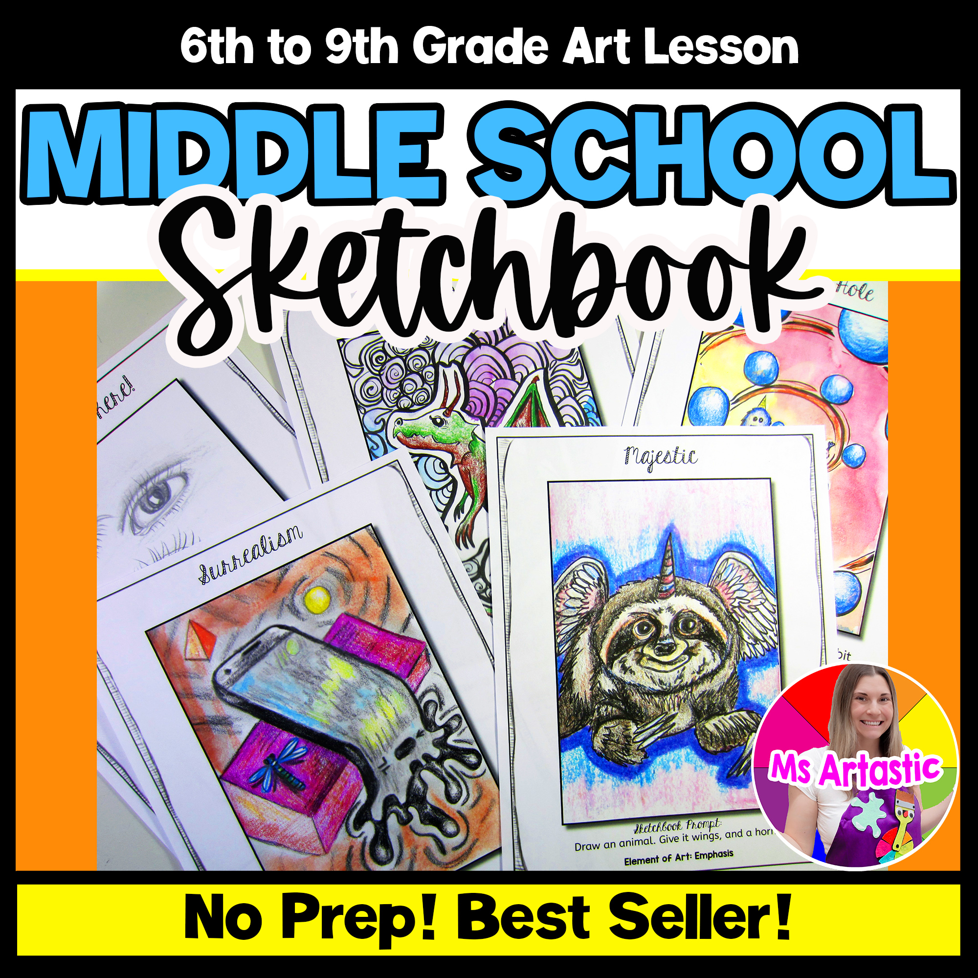 Middle School Sketchbook Art Lessons Projects Sketchbook Prompts Visual Journals