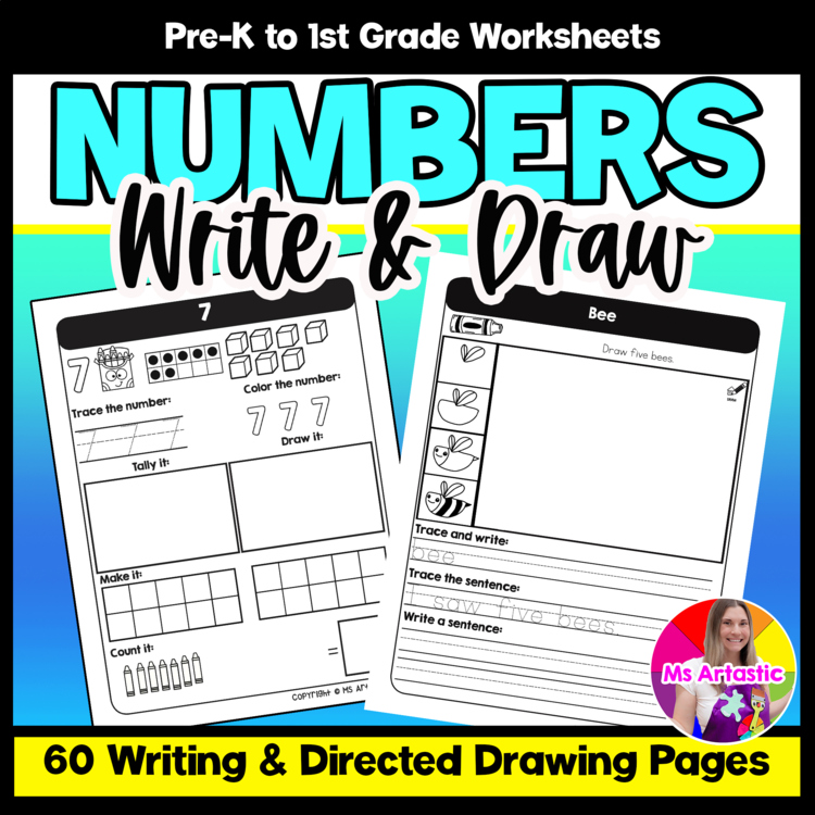 Number Recognition Worksheets Number Sense Counting Practice Directed Drawing