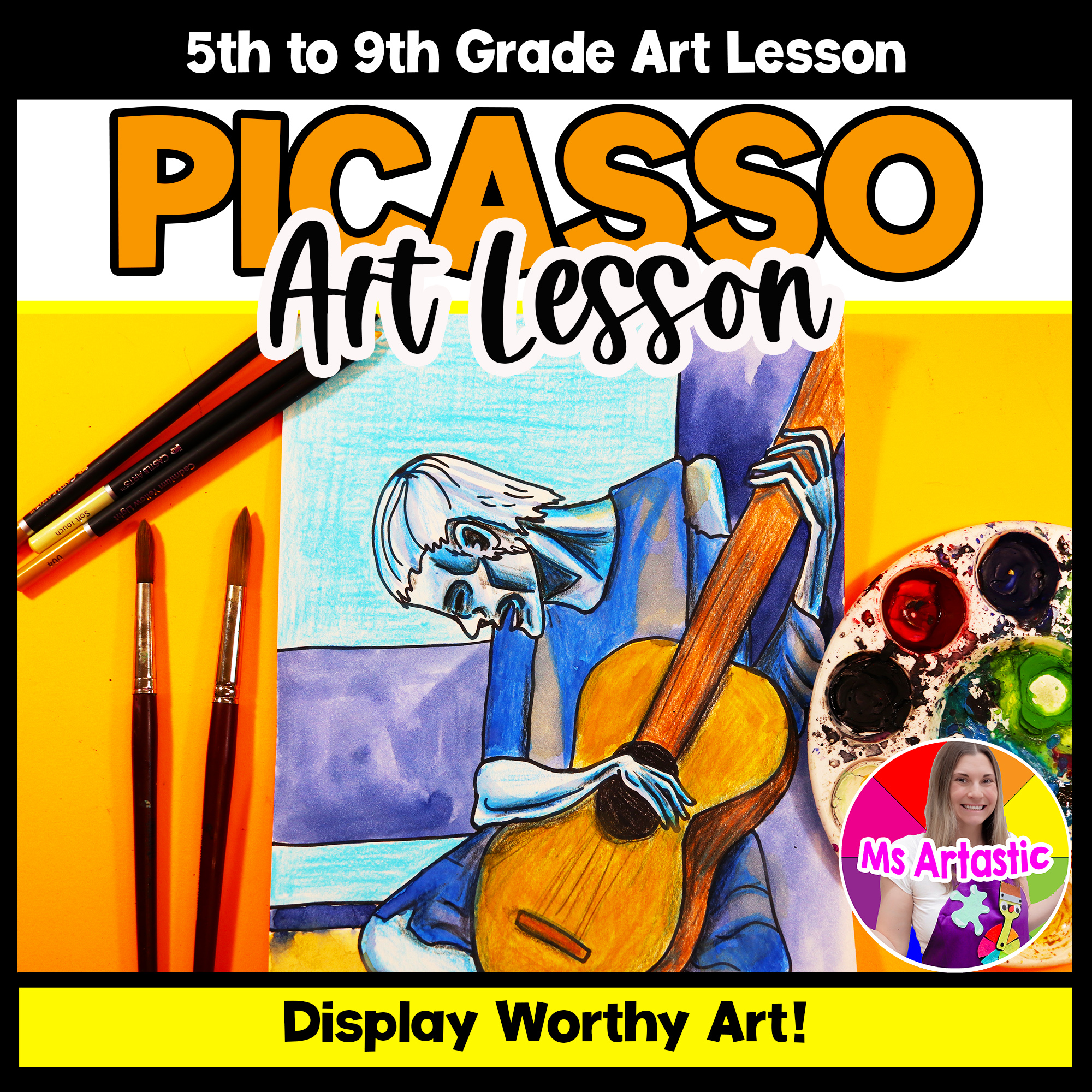 Pablo Picasso Art History Art Lesson Picasso Blue Period Guitarist Art Project