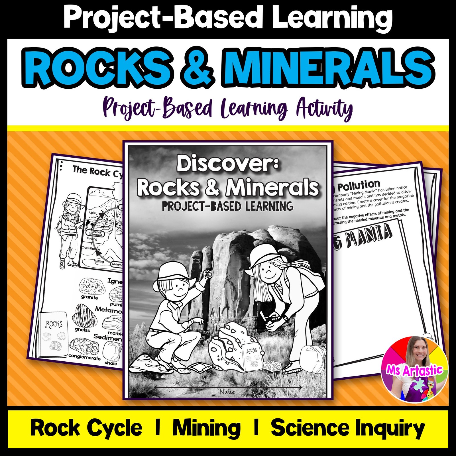 Rocks and Minerals Project Based Learning Activity Worksheets PBL Actitivies
