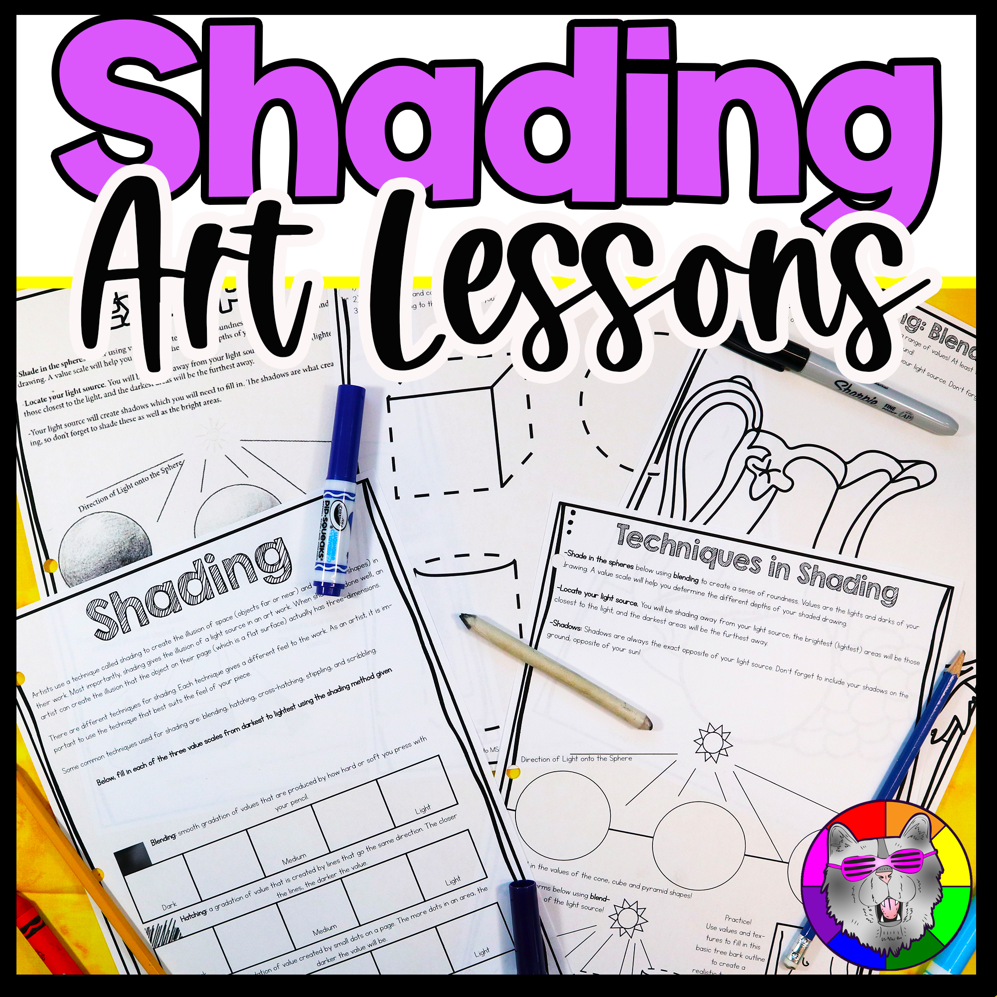 Shading Art Lessons Value Drawing Art Projects Art Activities Shading Worksheets