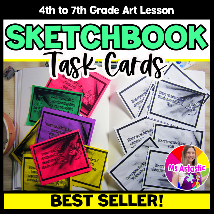 120 Sketchbook Prompt Task Cards Creative Drawing Art Prompts For Sketchbooks