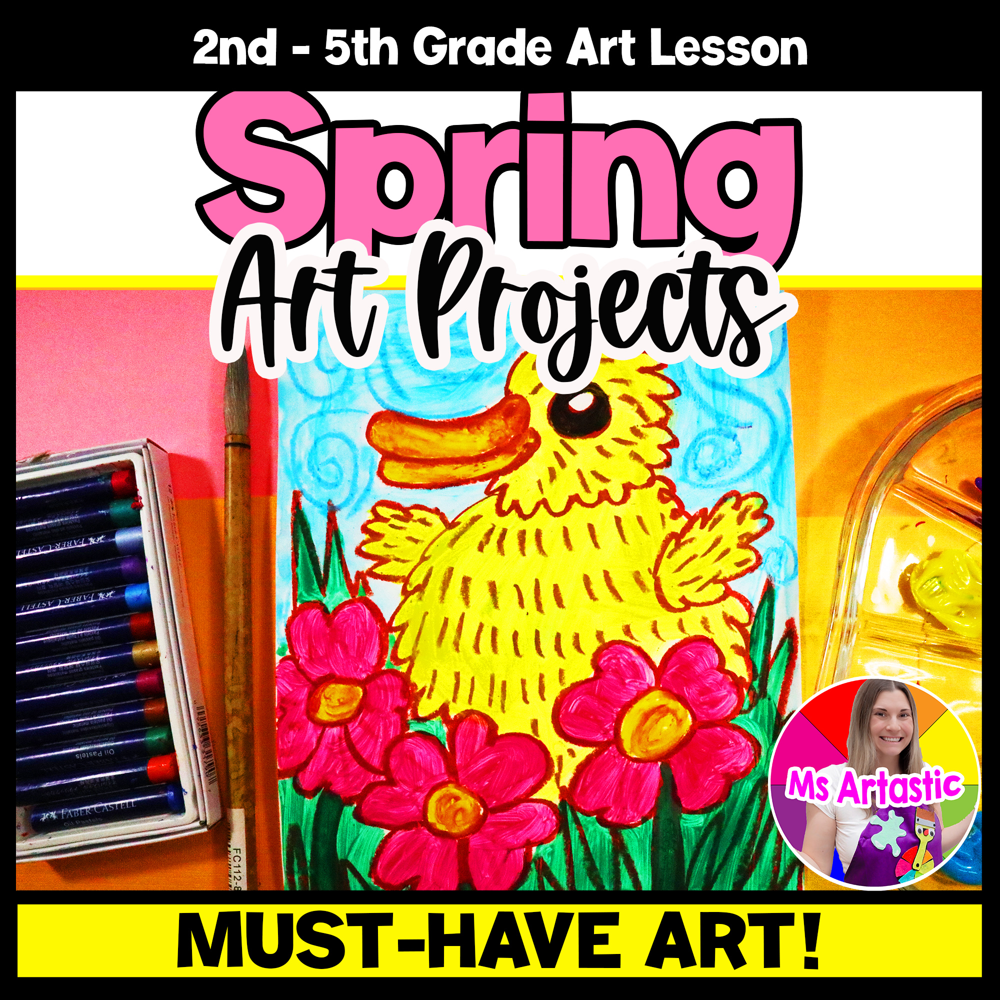 Spring Duckling Art Lesson Duck Directed Drawing Spring Art Project Art Activity