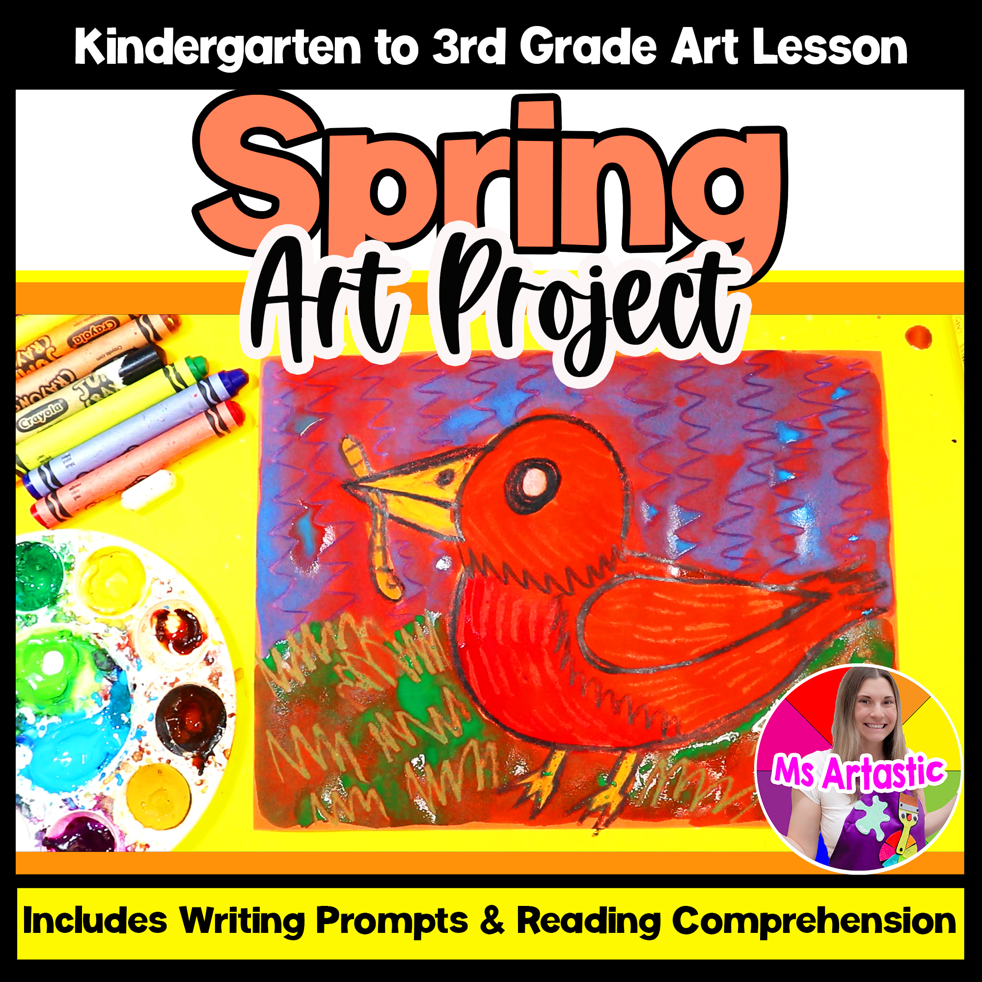 Spring Robin Art Lesson Robin Directed Drawing Spring Bird Art Project Activity