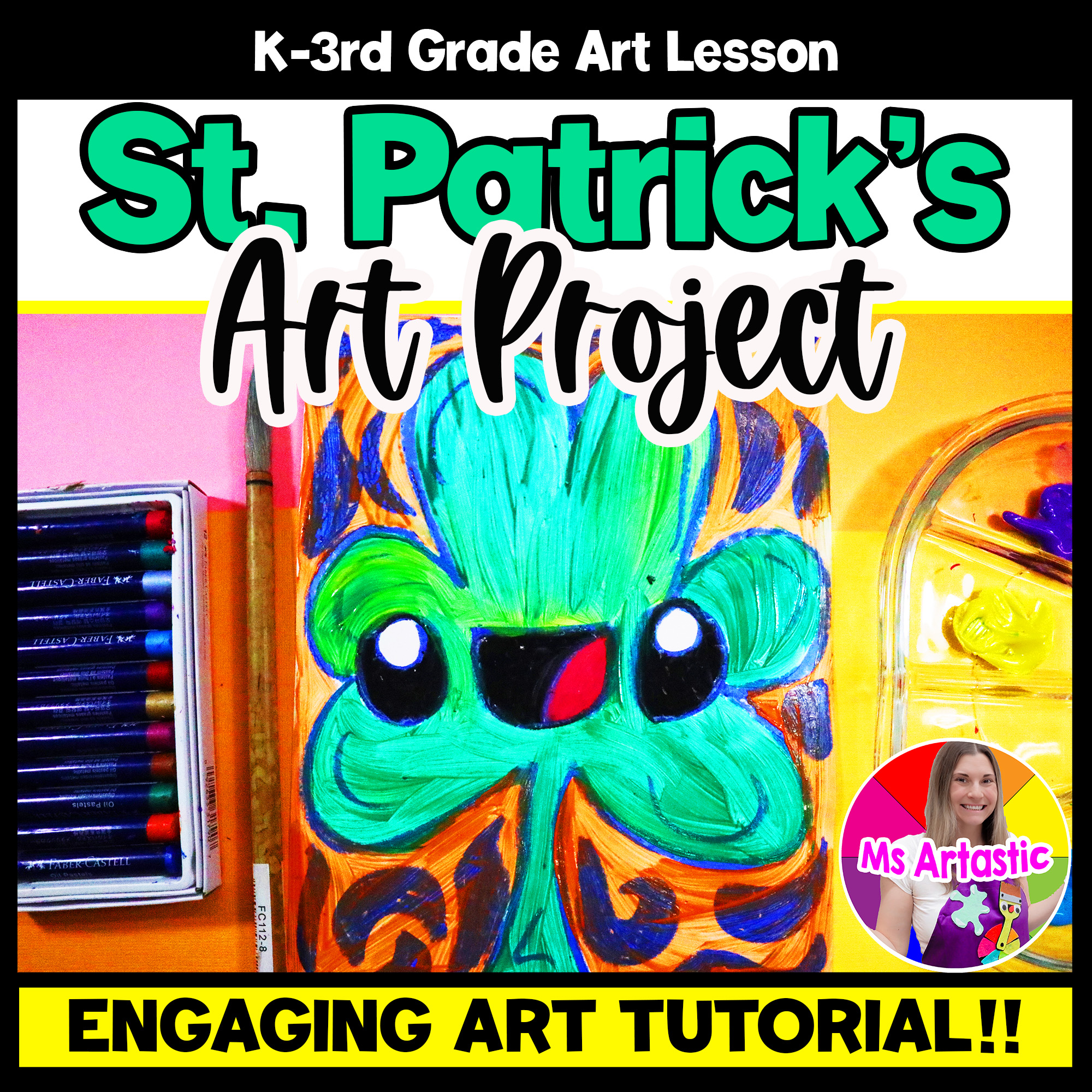 St Patricks Day Art Lesson Plan Shamrock Artwork Art Project Activities March