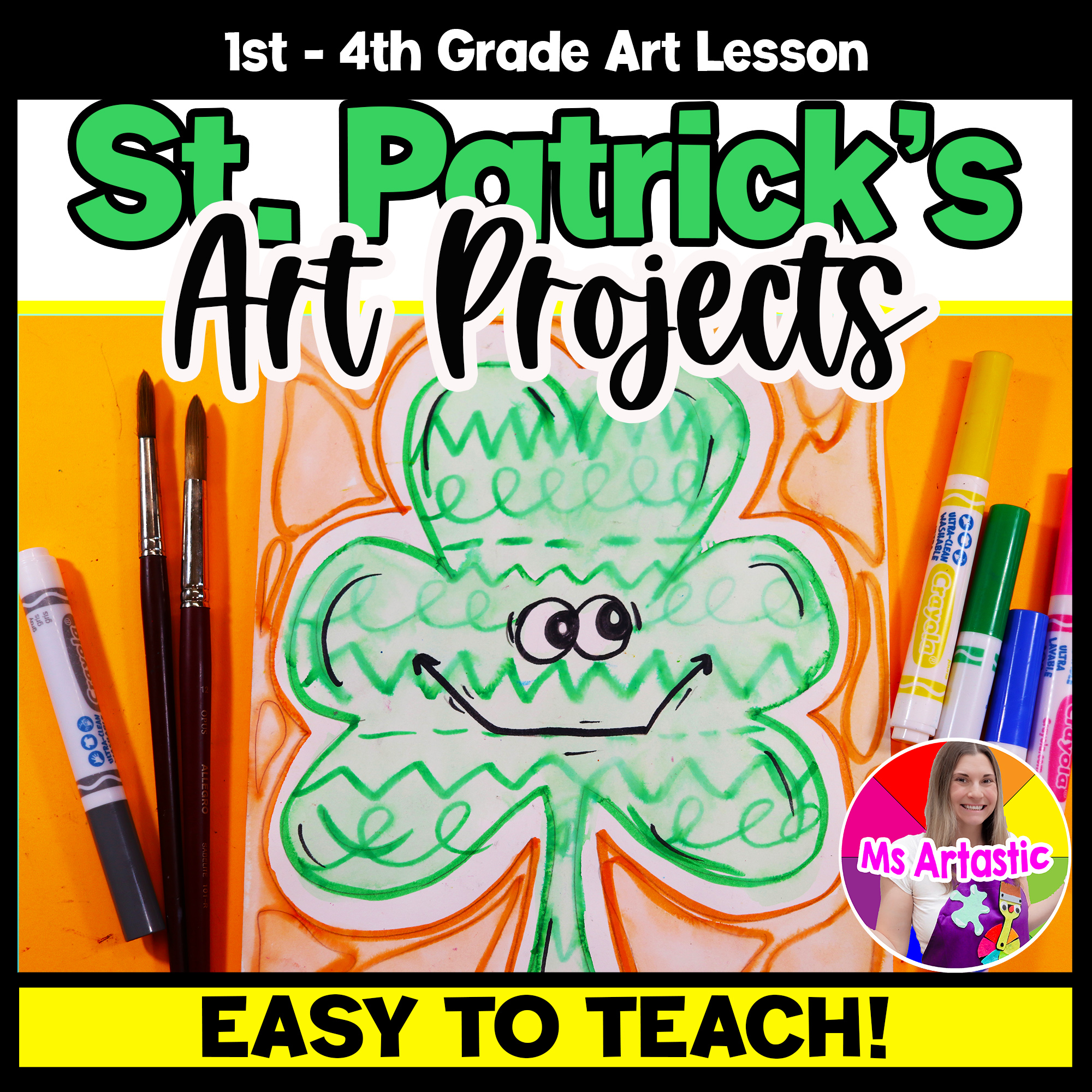 St Patrick’s Day Shamrock Zen Doodle St P Art Lesson Shamrock Drawing Project