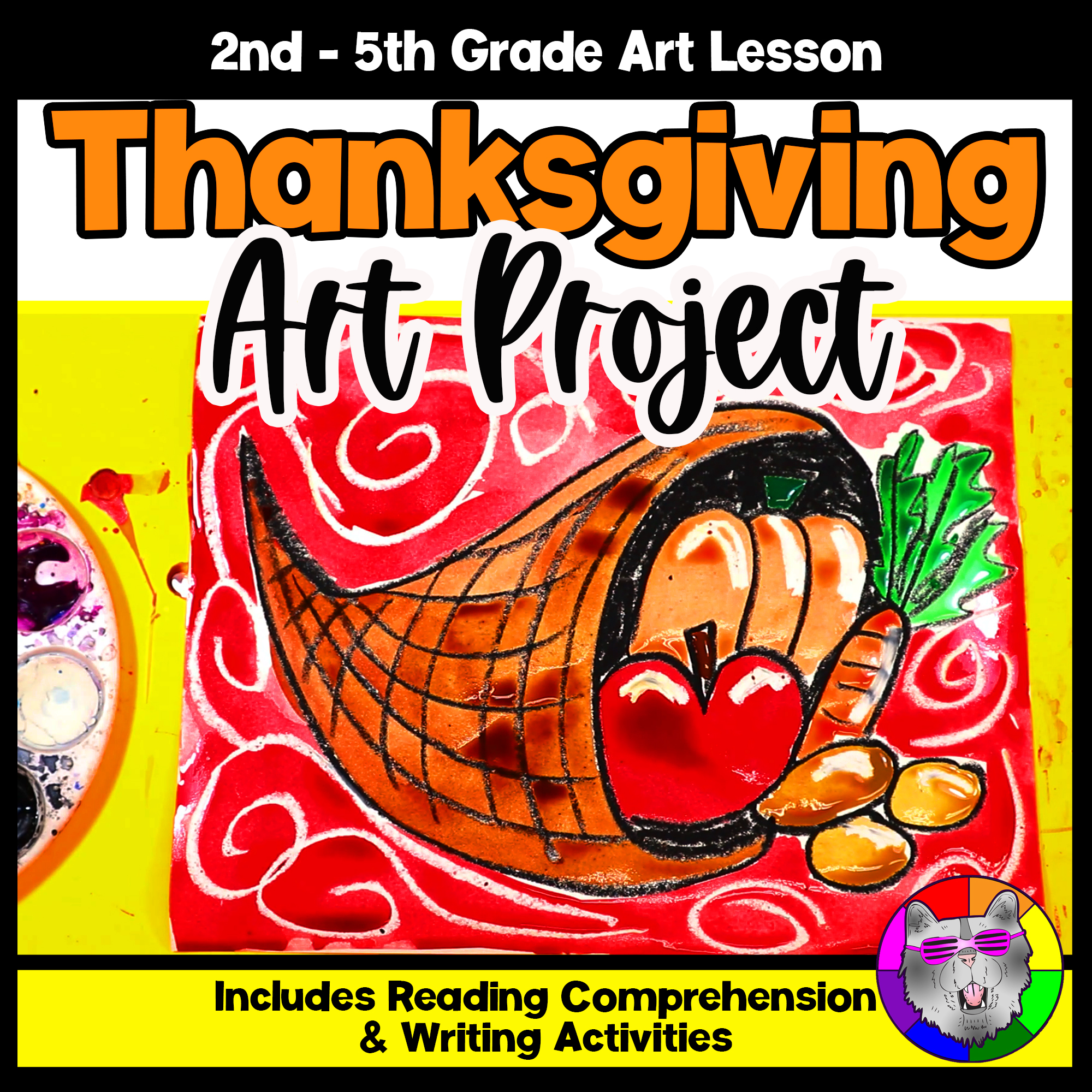 Thanksgiving Art Project Horn of Plenty Art Lesson Thanksgiving Art Activity