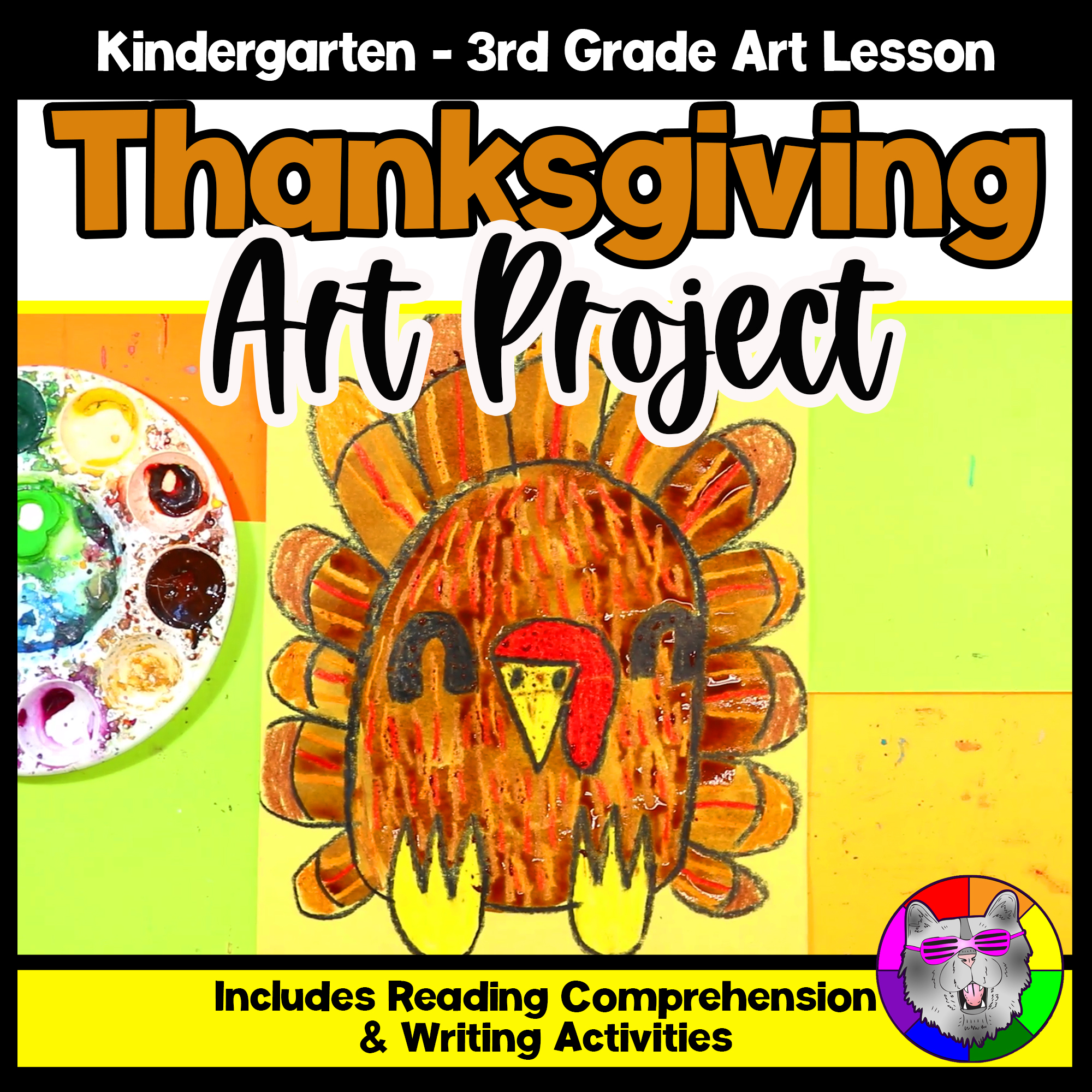 Thanksgiving Art Project Turkey Art Lesson Thanksgiving Art Activity K to 3
