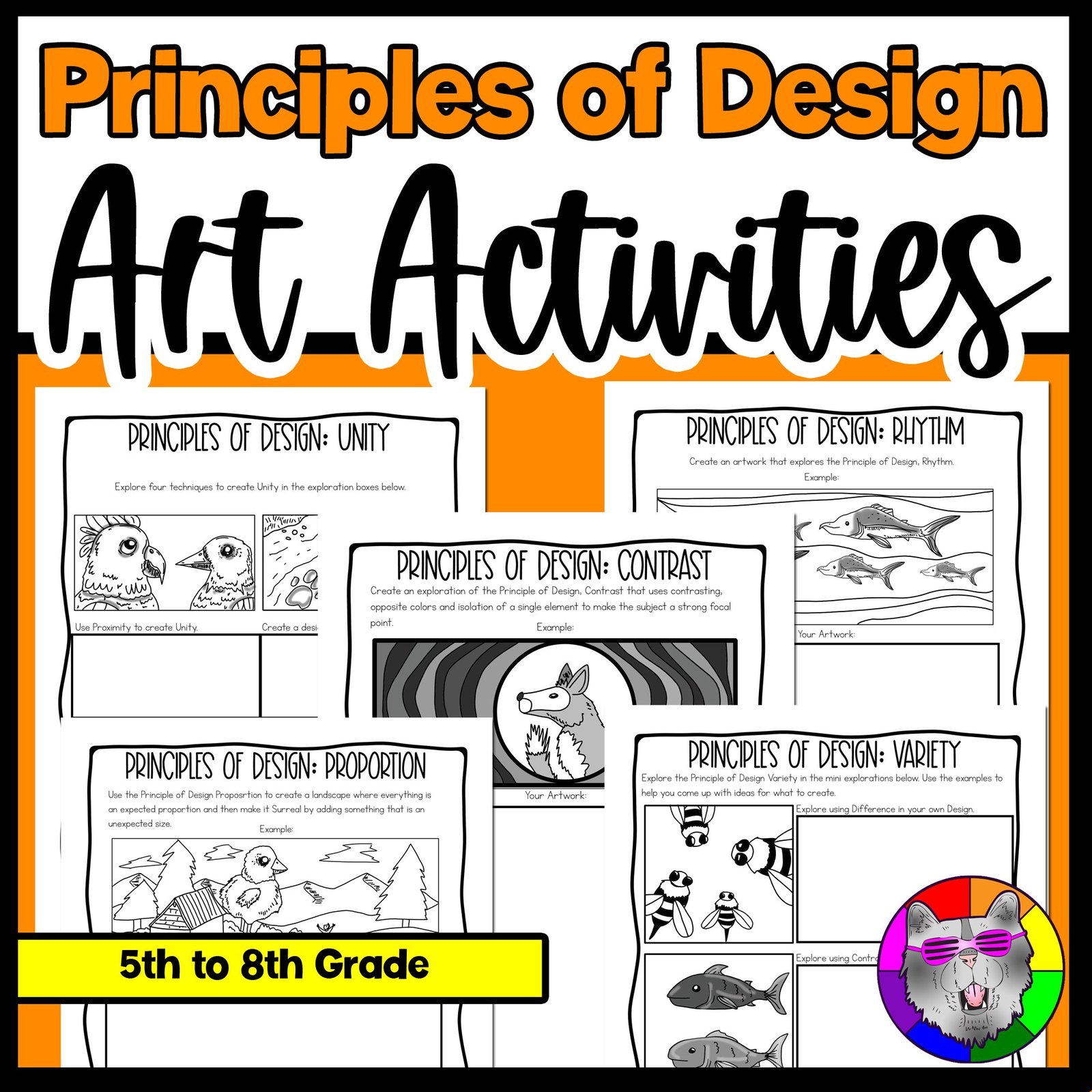 Principles of Design Worksheets Principles of Design Art Lessons Art Activities
