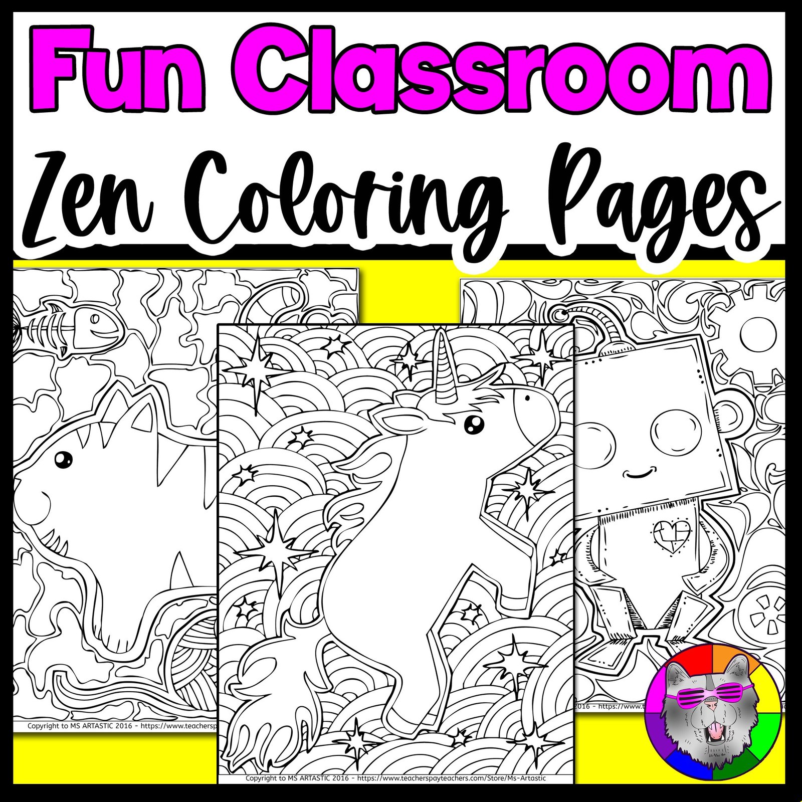 FUN Zen Doodle Coloring Pages Mindfulness Coloring Sheets Fast Finisher Activity