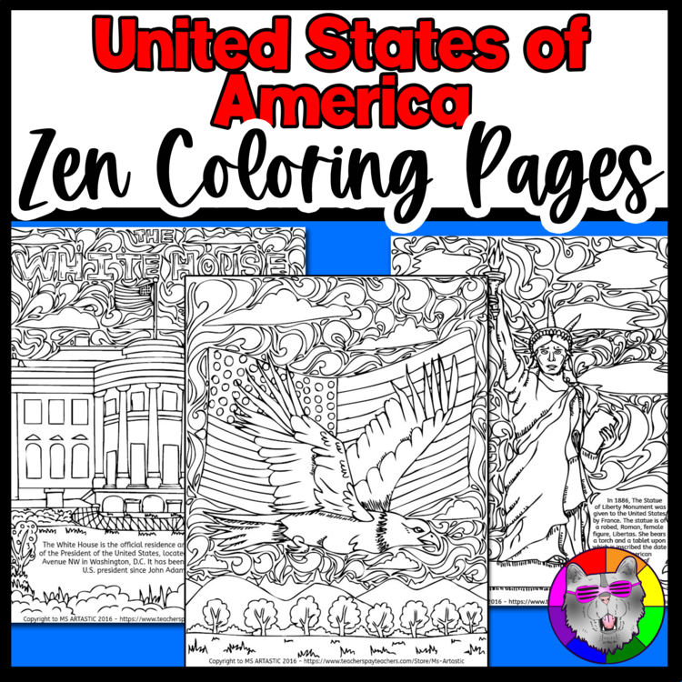 United States Symbols Coloring Pages USA Coloring Sheets Activities Coloring