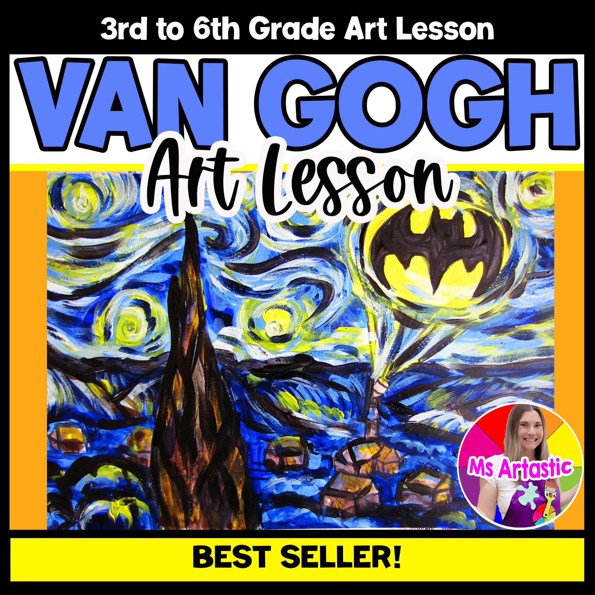 Van Gogh Starry Night Pop Art Lesson Art Project Art History Pop Art Activity